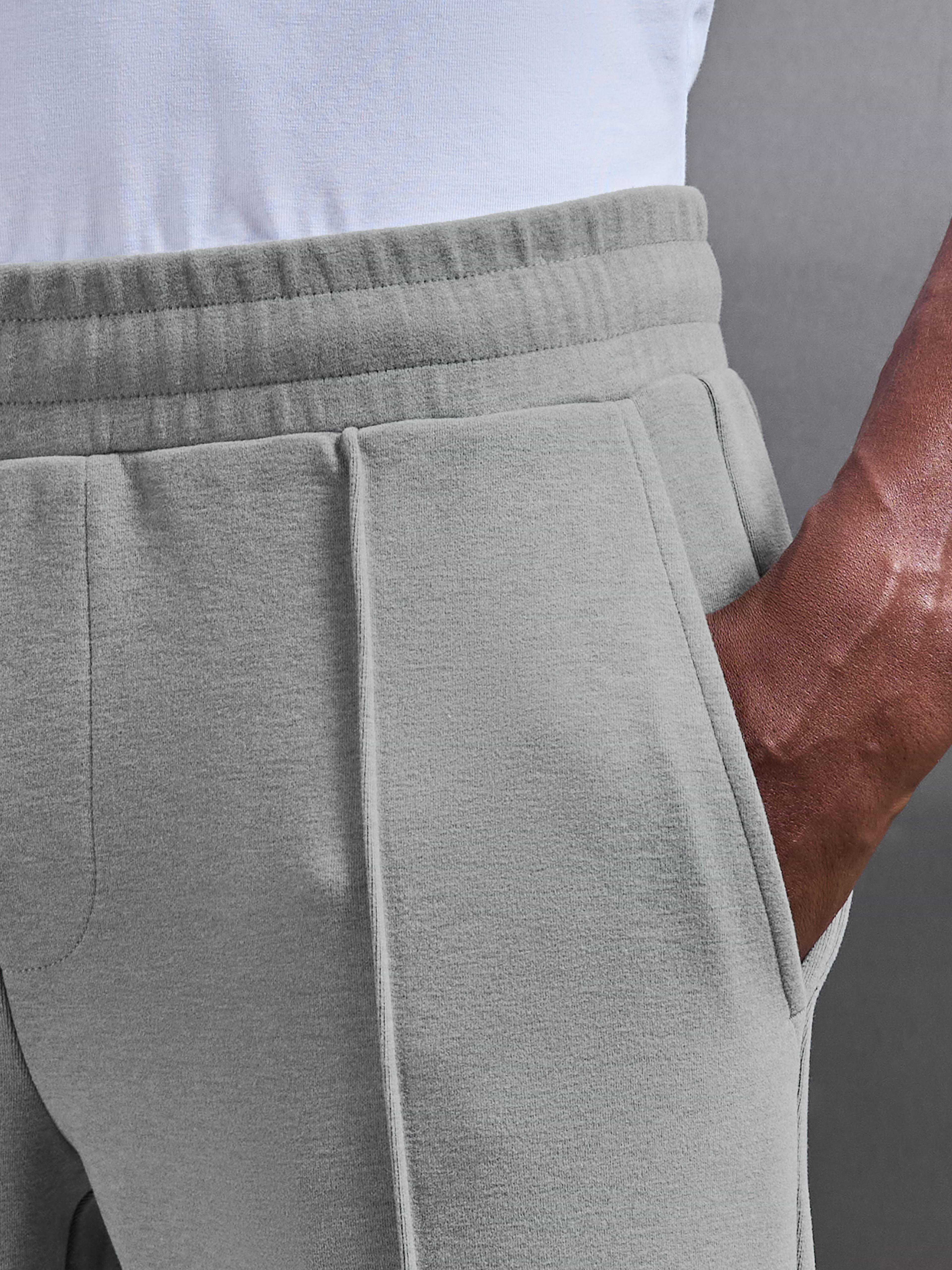 Slim Fit Knitted Jogger in Marl Grey