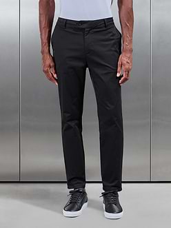 Slim Fit Tailored Chino Trouser in Black