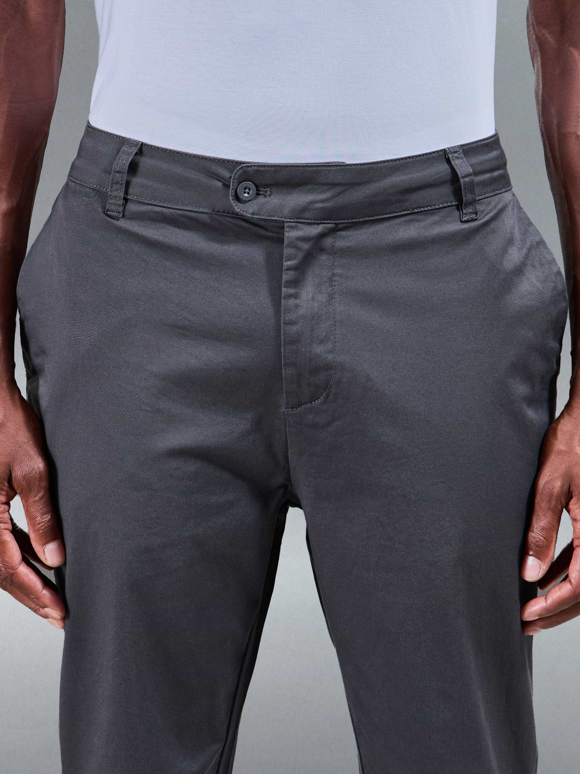 Slim Fit Tailored Chino Trouser in Grey