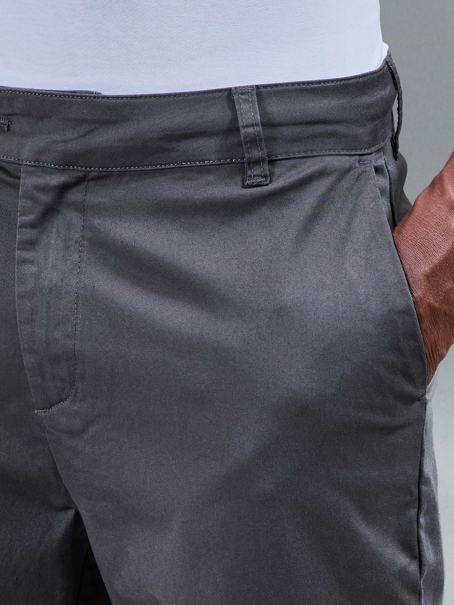 Slim Fit Tailored Chino Trouser in Grey