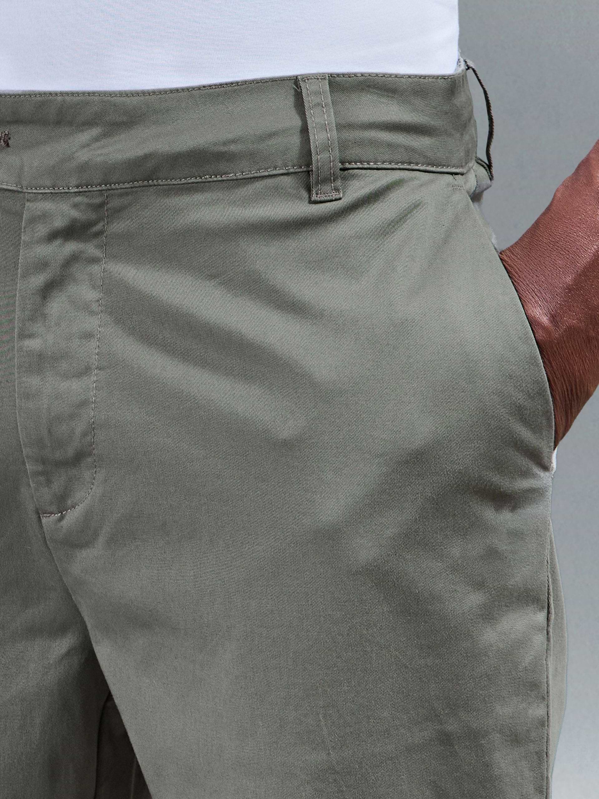 Slim Fit Tailored Chino Trouser in Olive