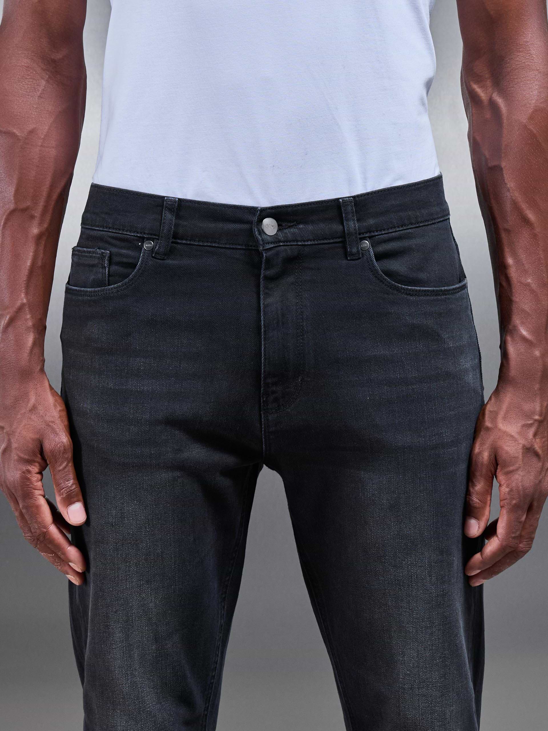 Slim Denim Jeans in Black Wash