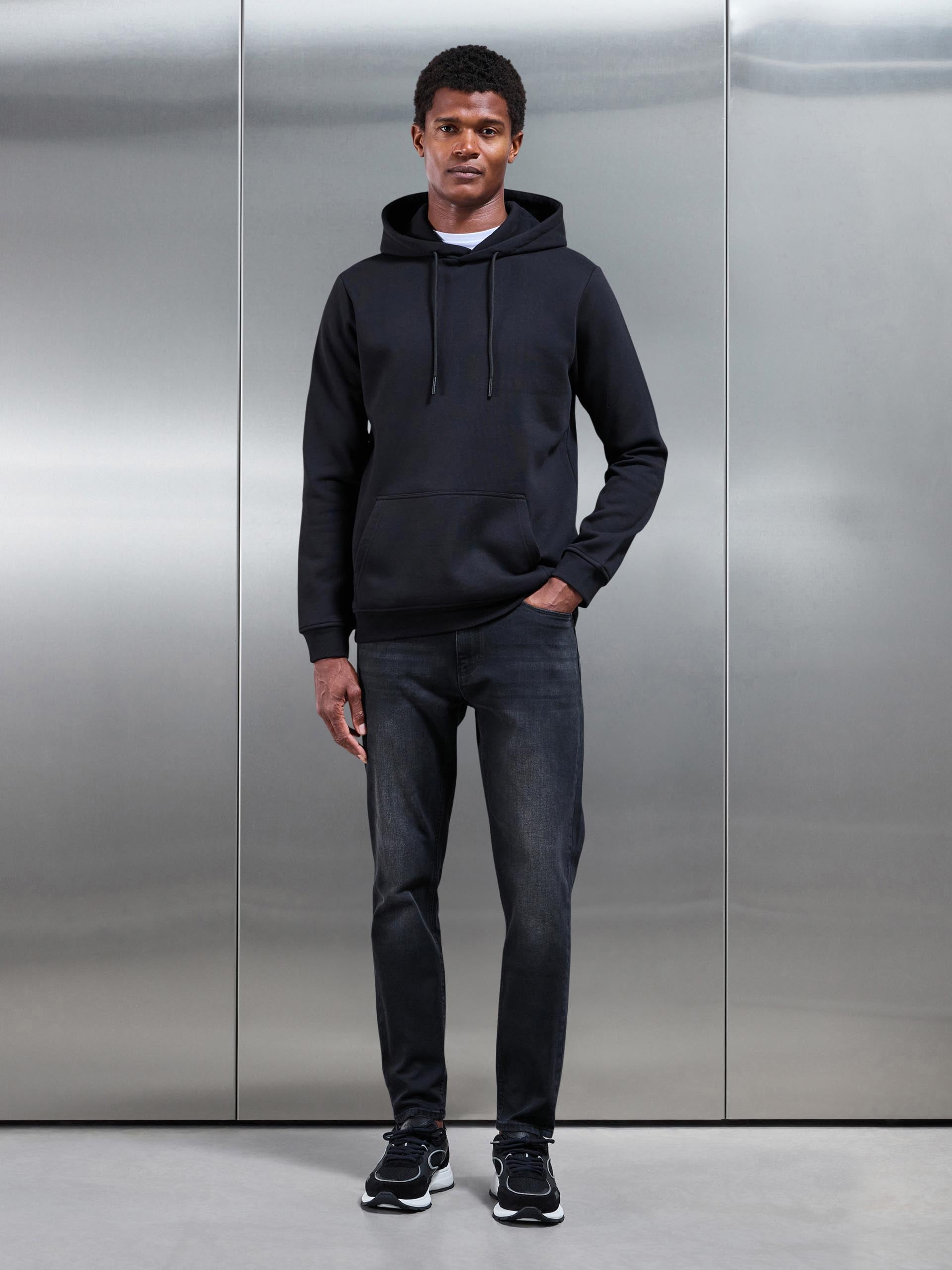 Slim Fit Denim Jeans in Black Wash