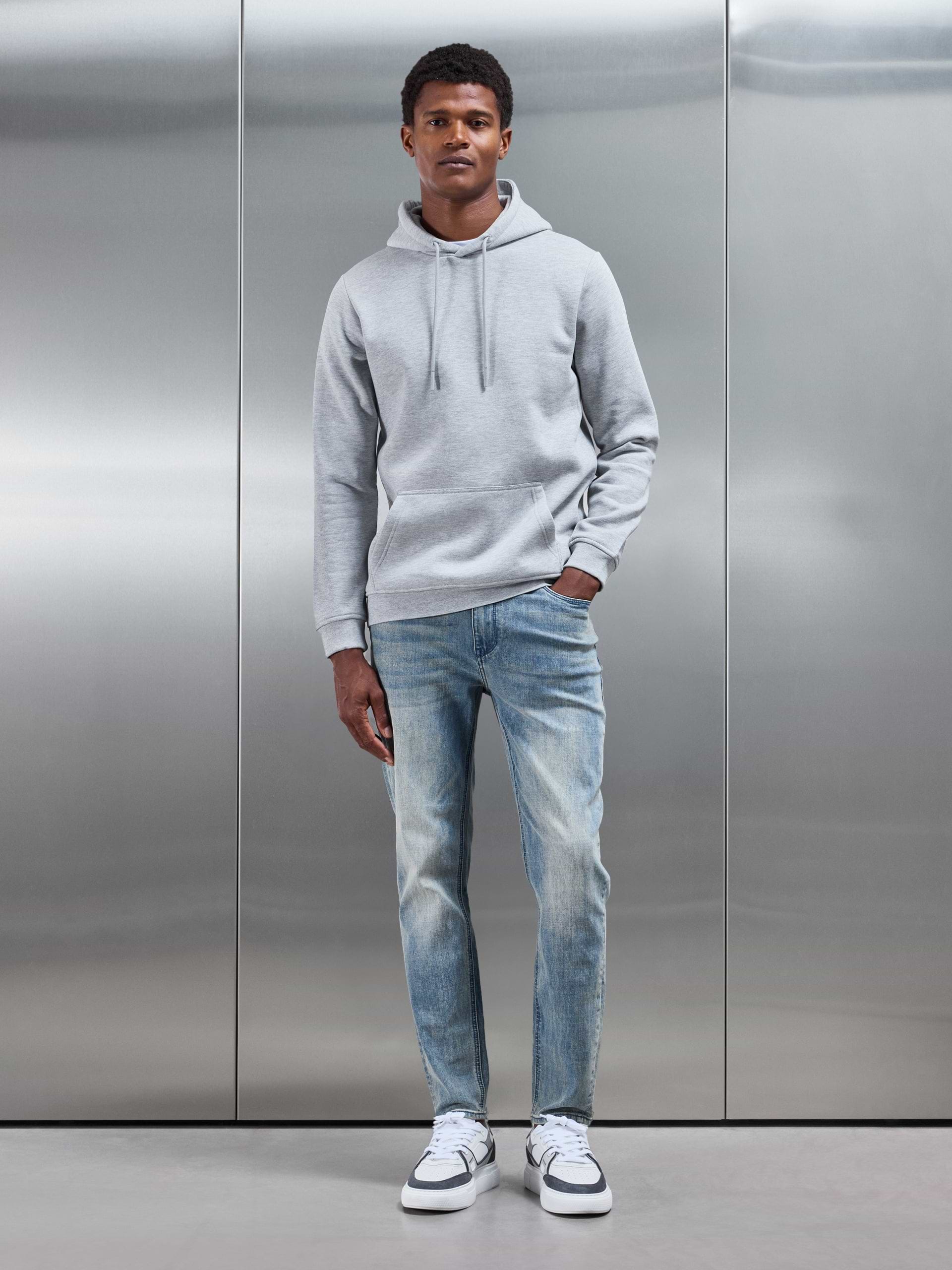 Slim Fit Denim Jeans in Dark Sand