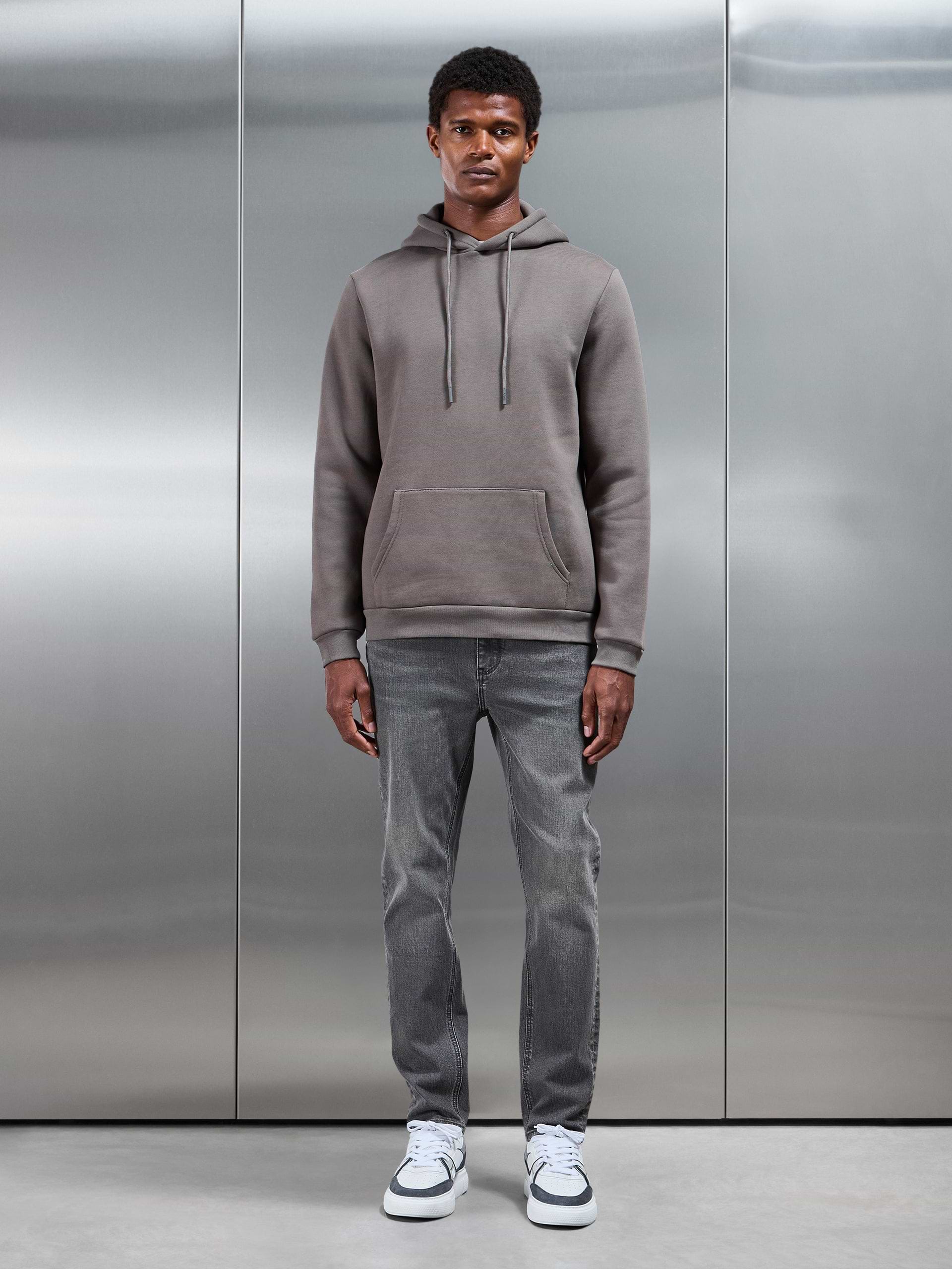 Slim Fit Denim Jeans in Slate Grey