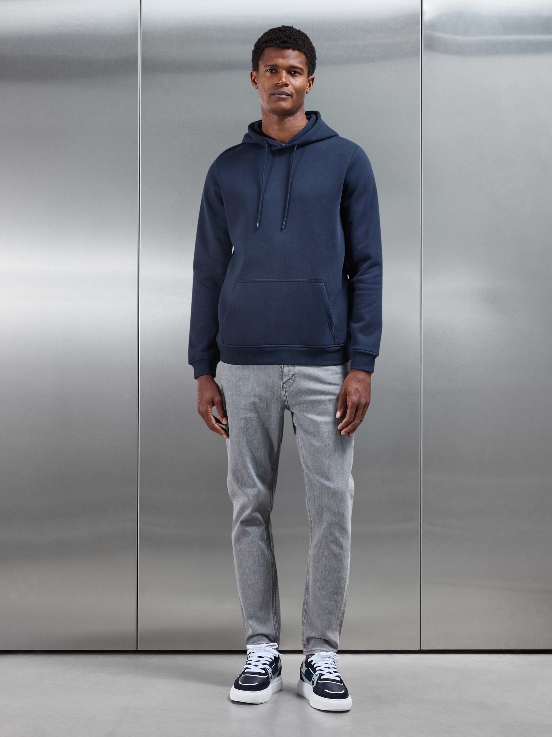 Slim Fit Denim Jeans in Solid Grey