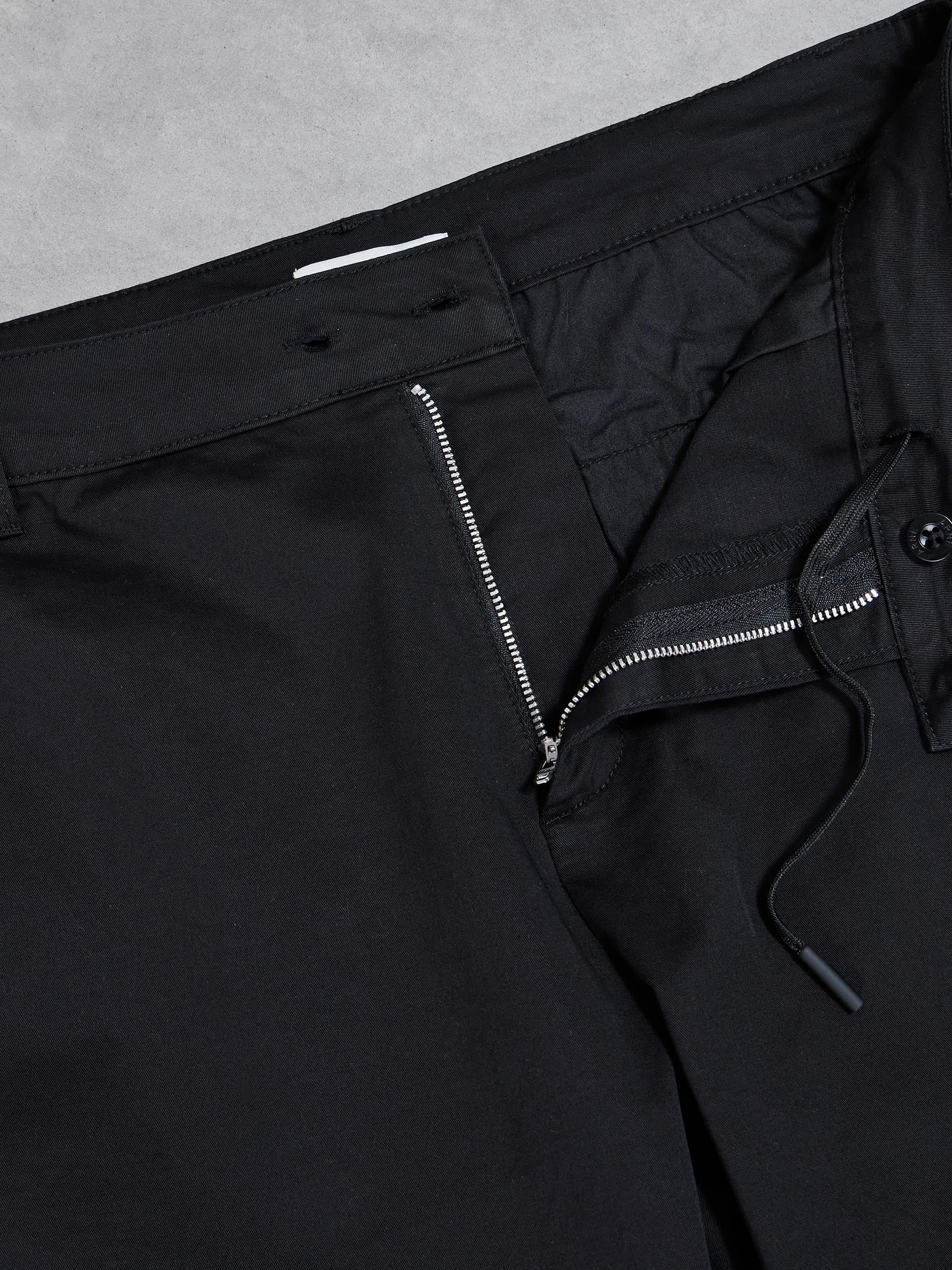 Slim Fit Tailored Chino Trouser in Black