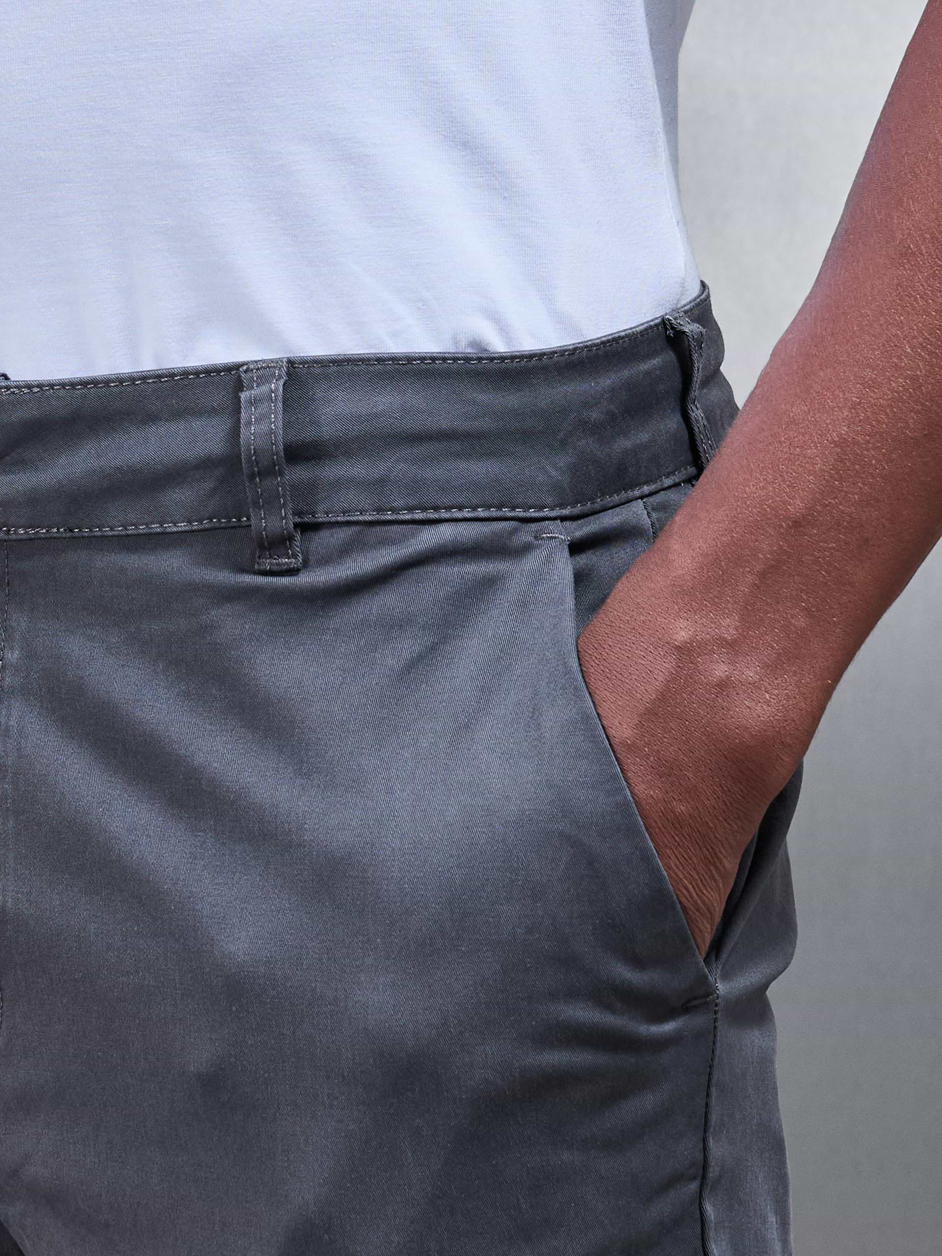 Slim Fit Tailored Chino Trouser in Grey