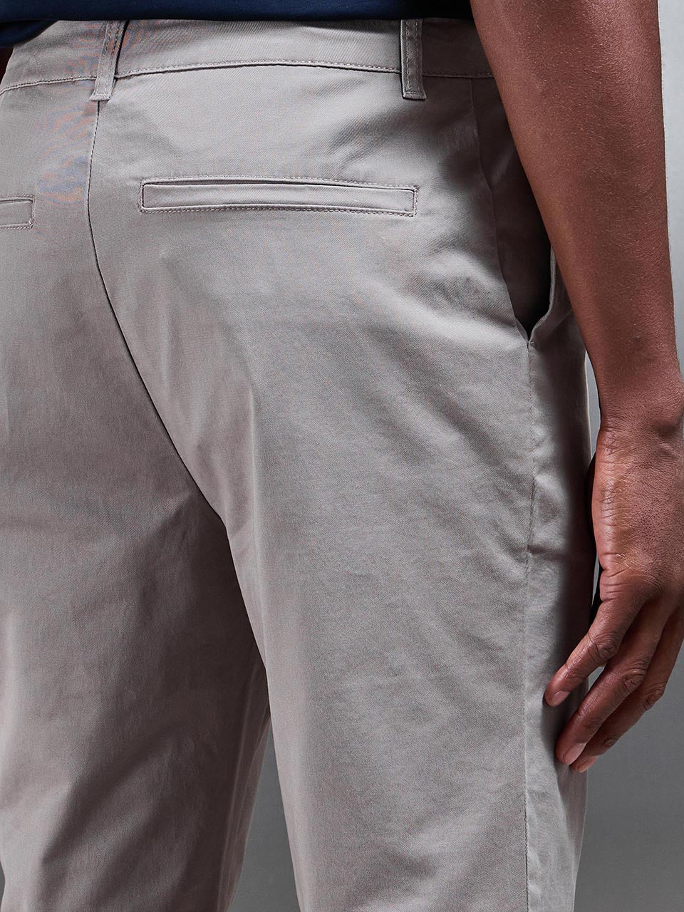 Slim Fit Tailored Chino Trouser in Taupe