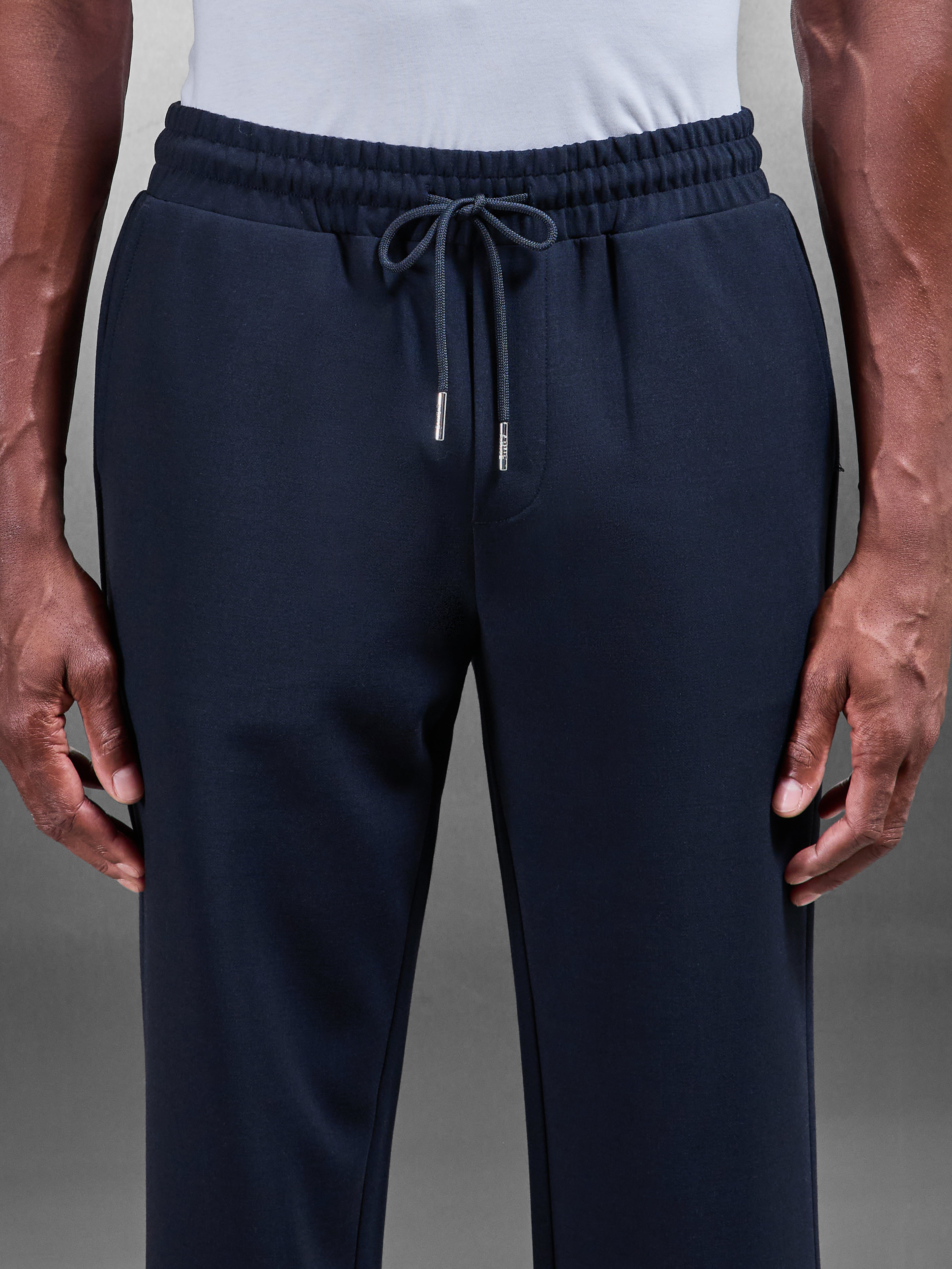 Smart Casual Straight Leg Jogger in Navy