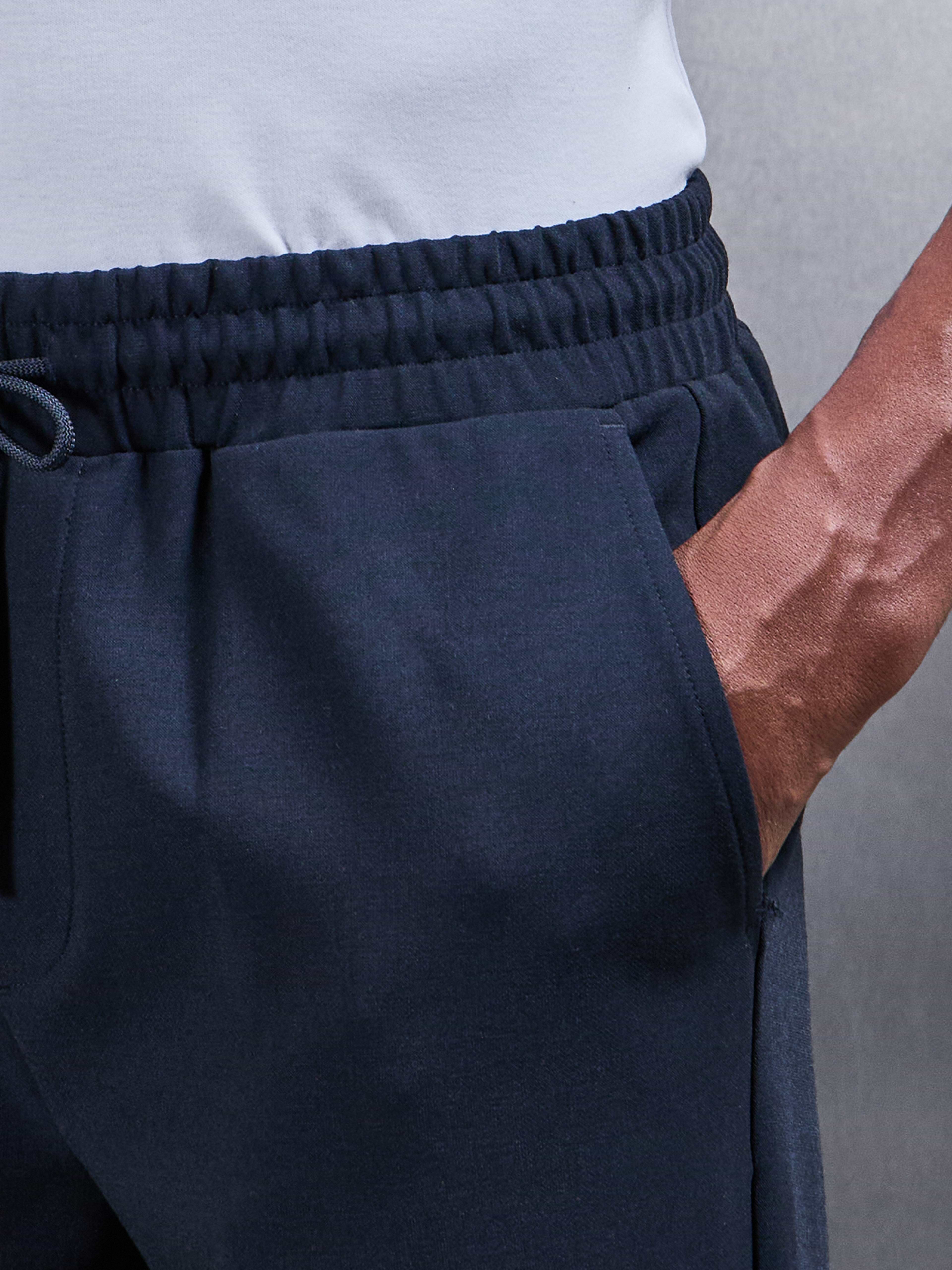Smart Casual Straight Leg Jogger in Navy