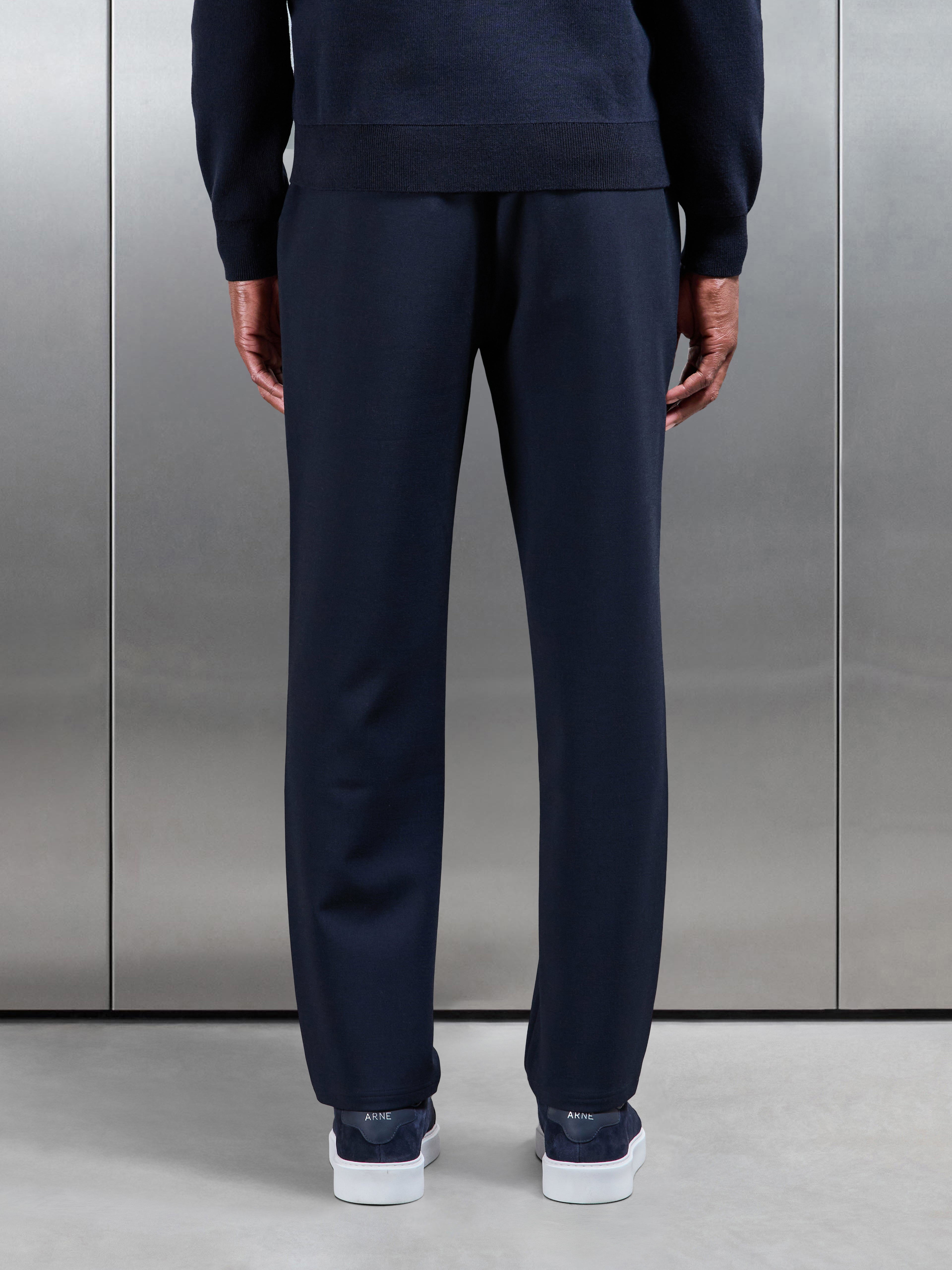 Smart Casual Straight Leg Jogger in Navy