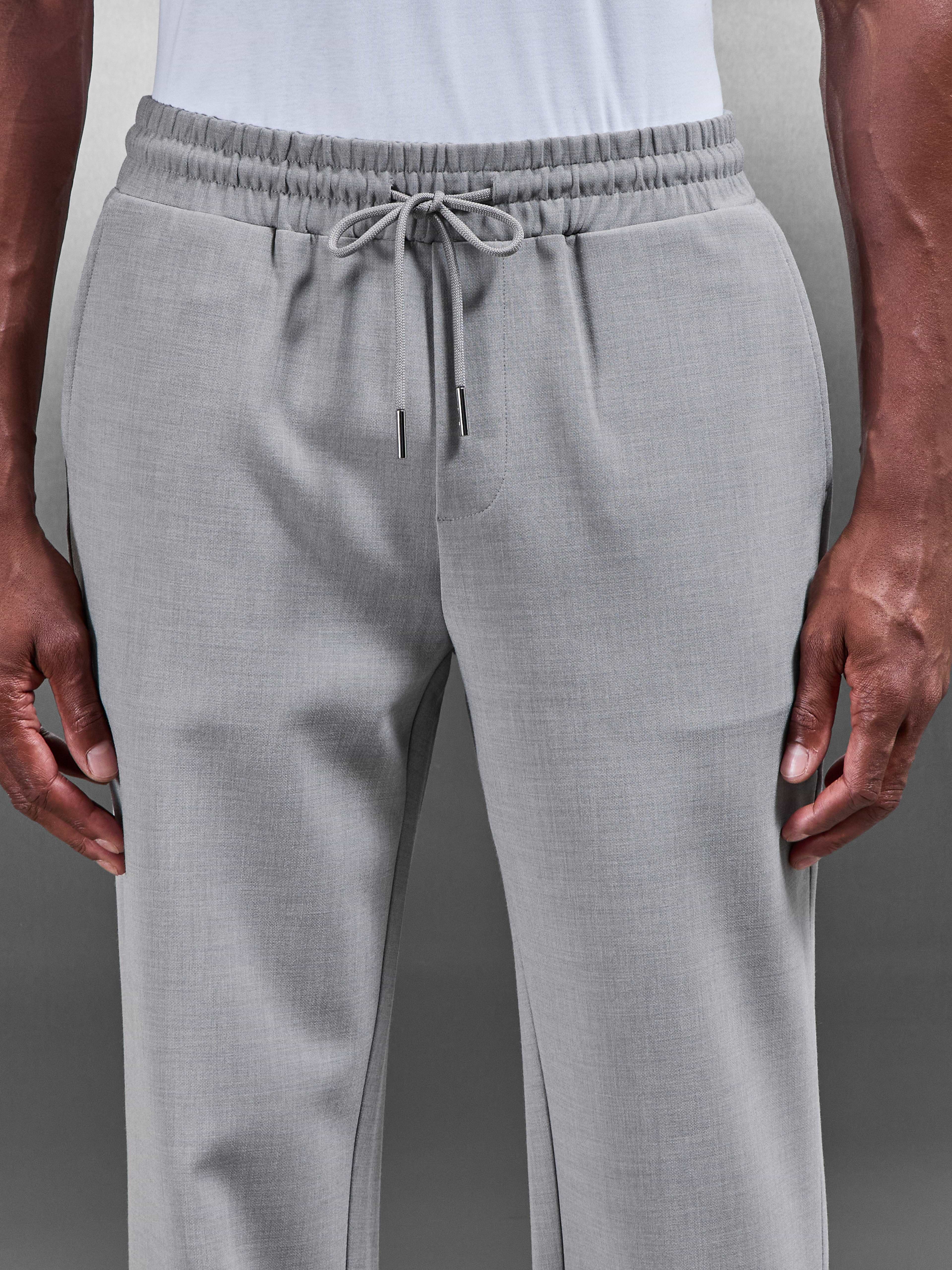 Smart Casual Straight Leg Jogger in Stone