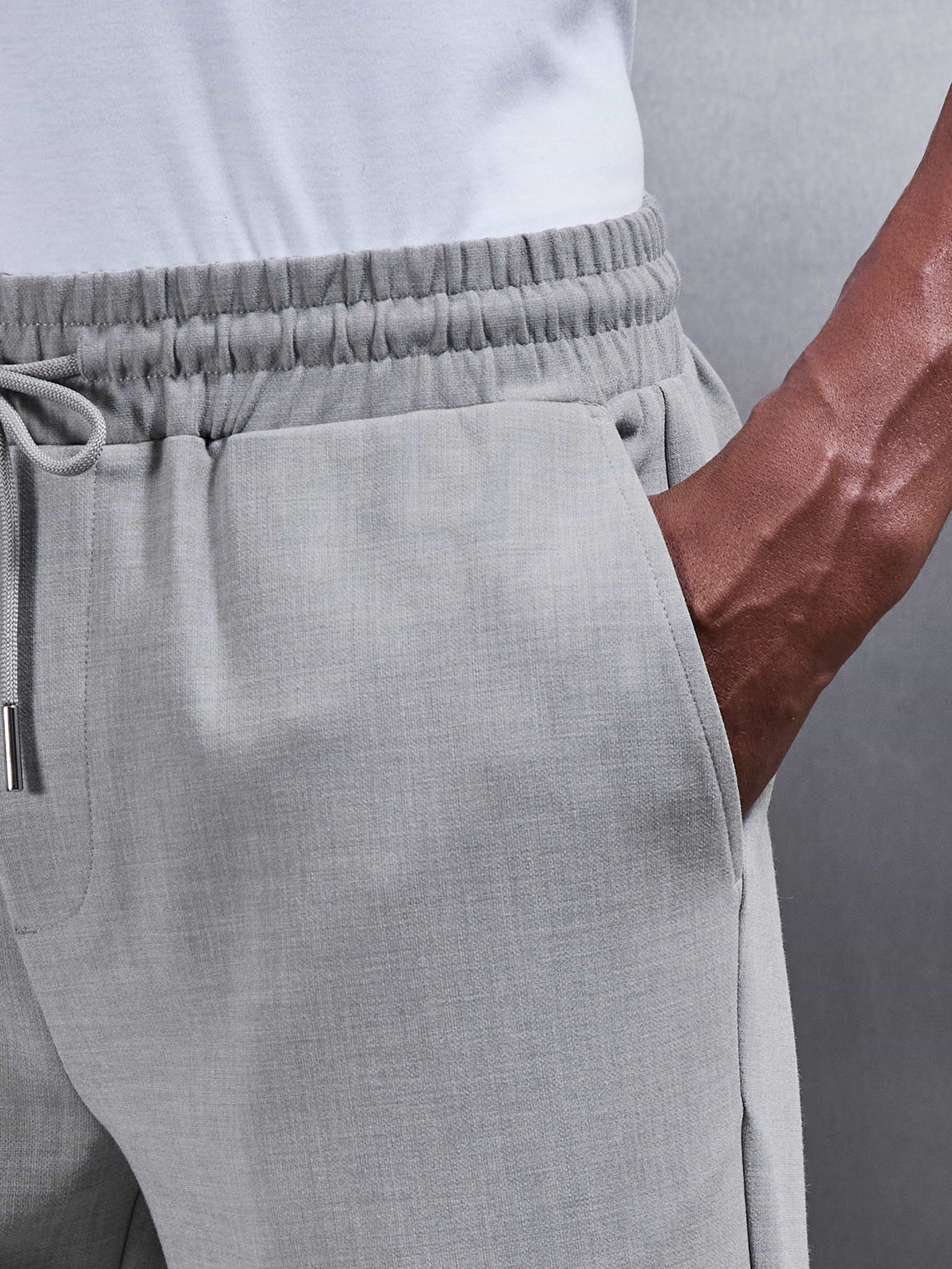 Smart Casual Straight Leg Jogger in Stone