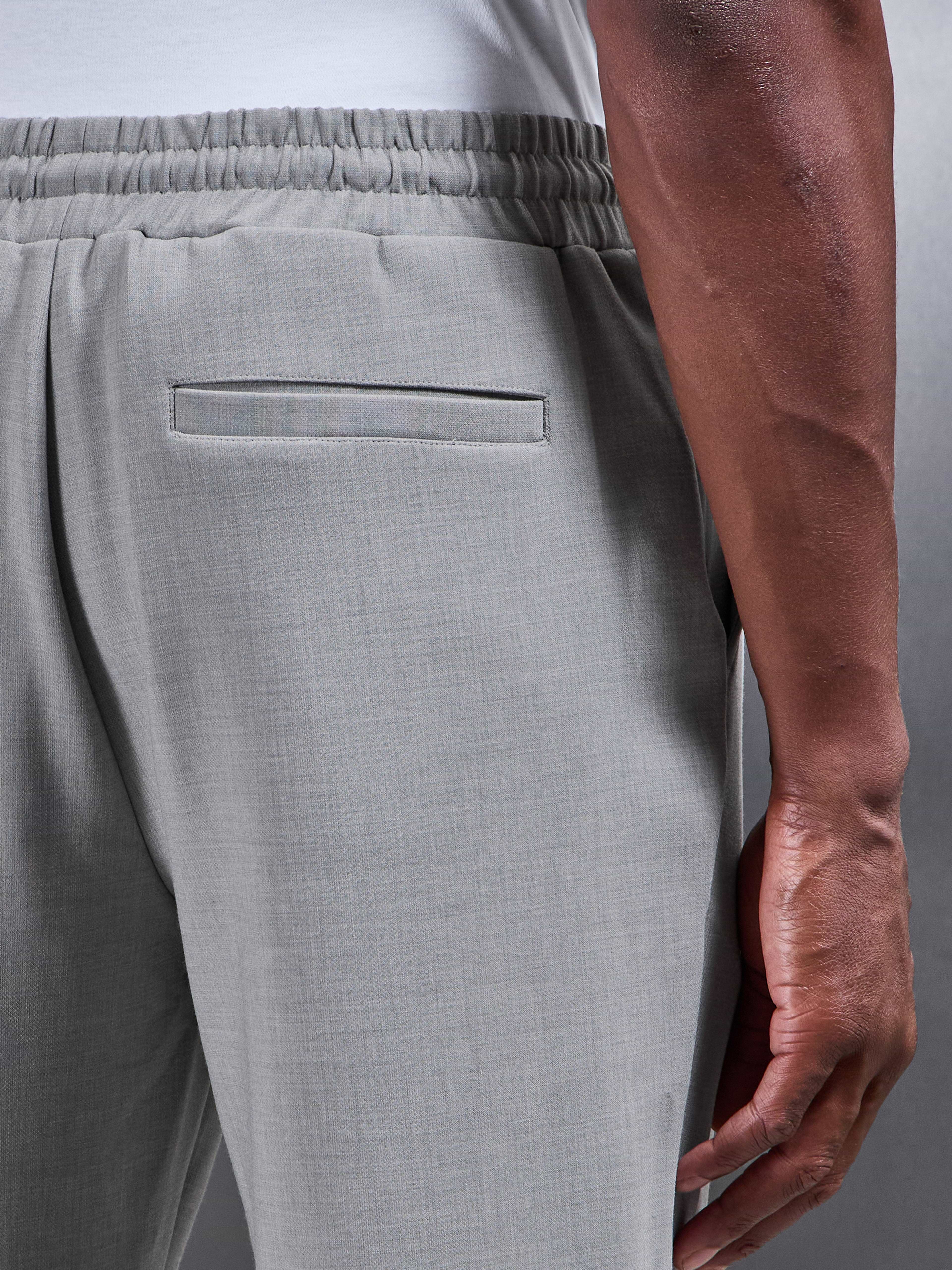 Smart Casual Straight Leg Jogger in Stone