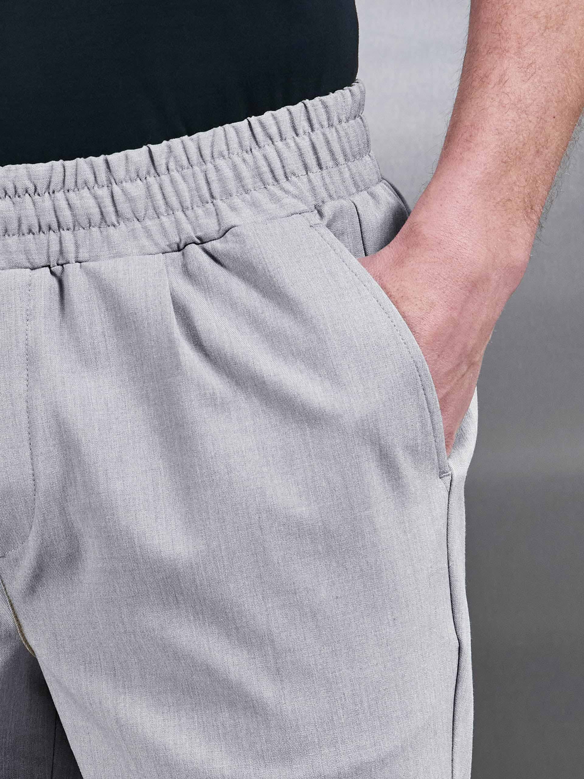 Smart Drawstring Tailored Short in Stone