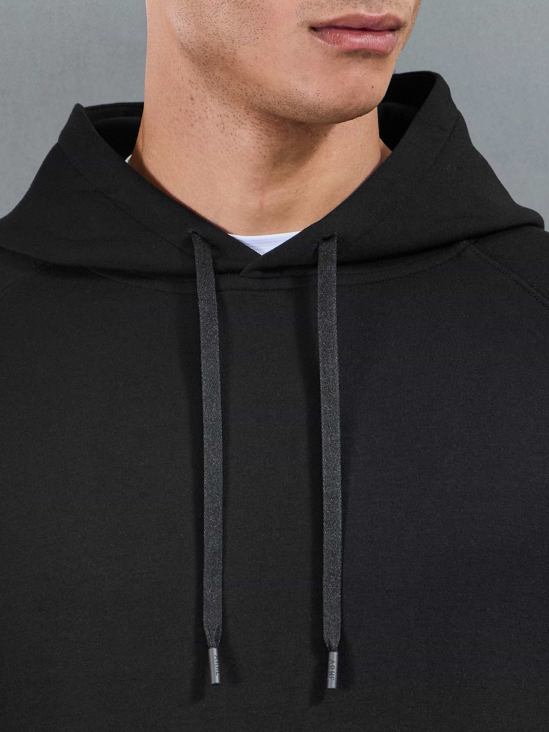 Soft Interlock Active Hoodie in Black