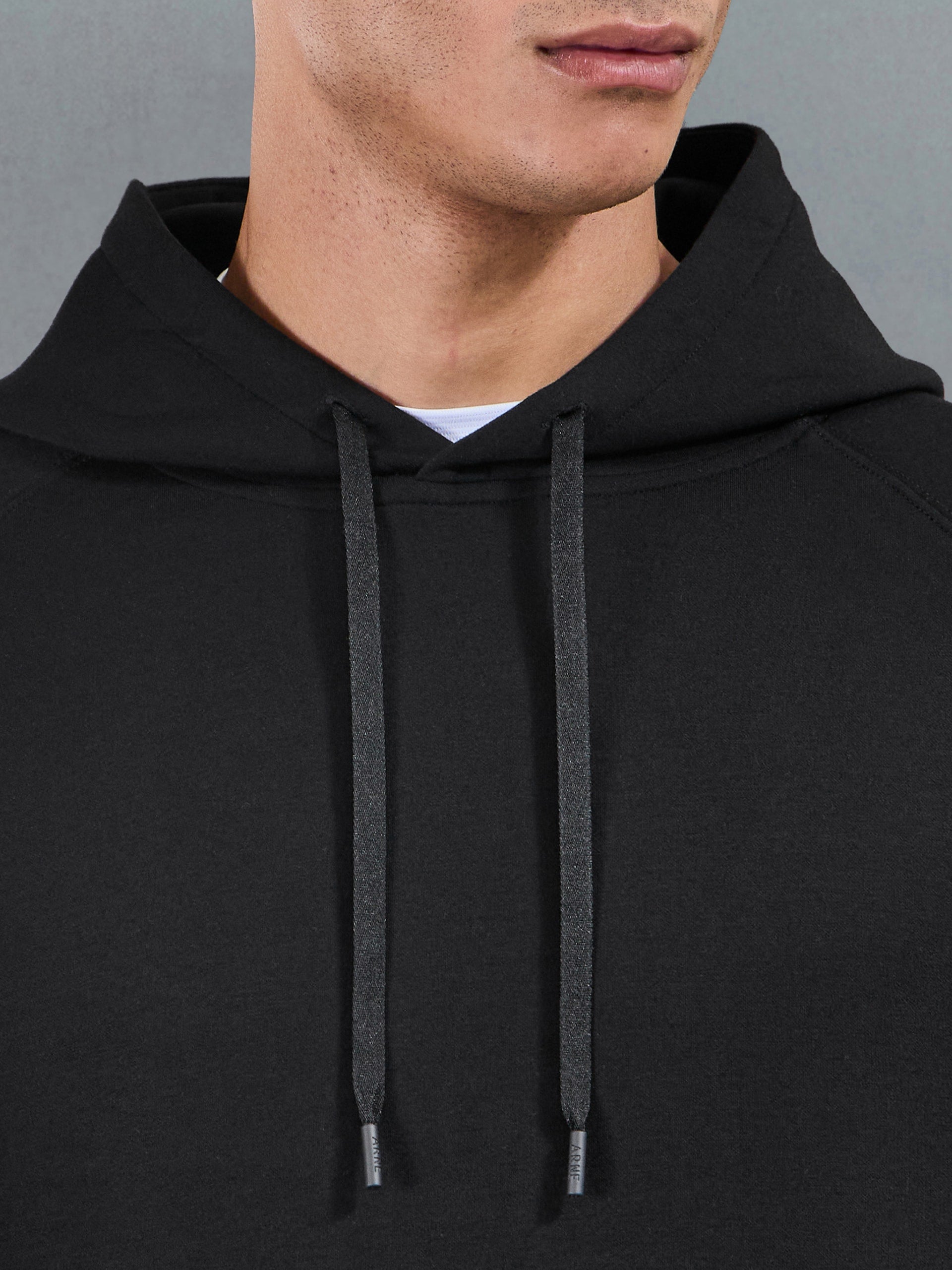 Soft Interlock Active Hoodie in Black