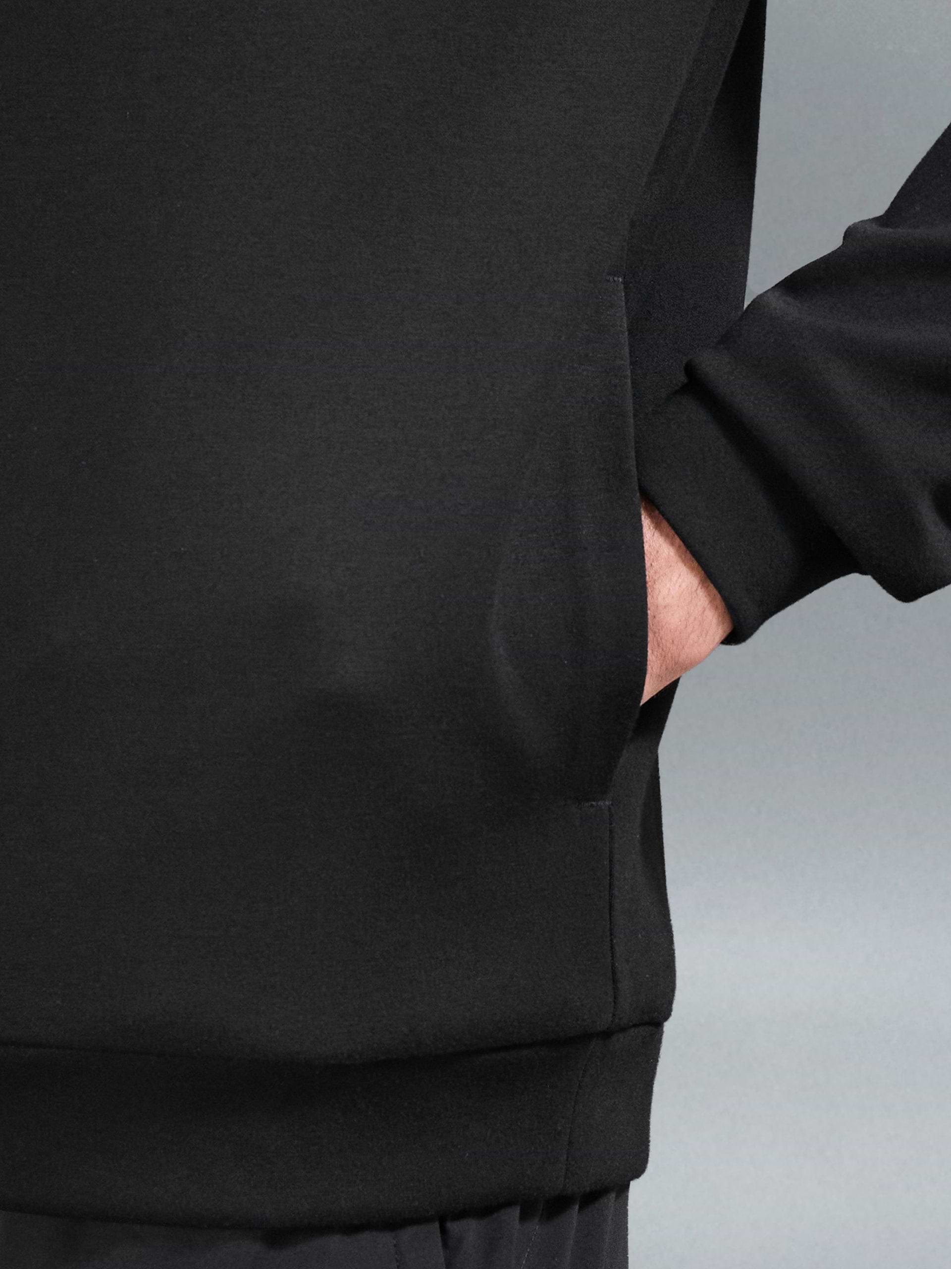 Soft Interlock Active Hoodie in Black