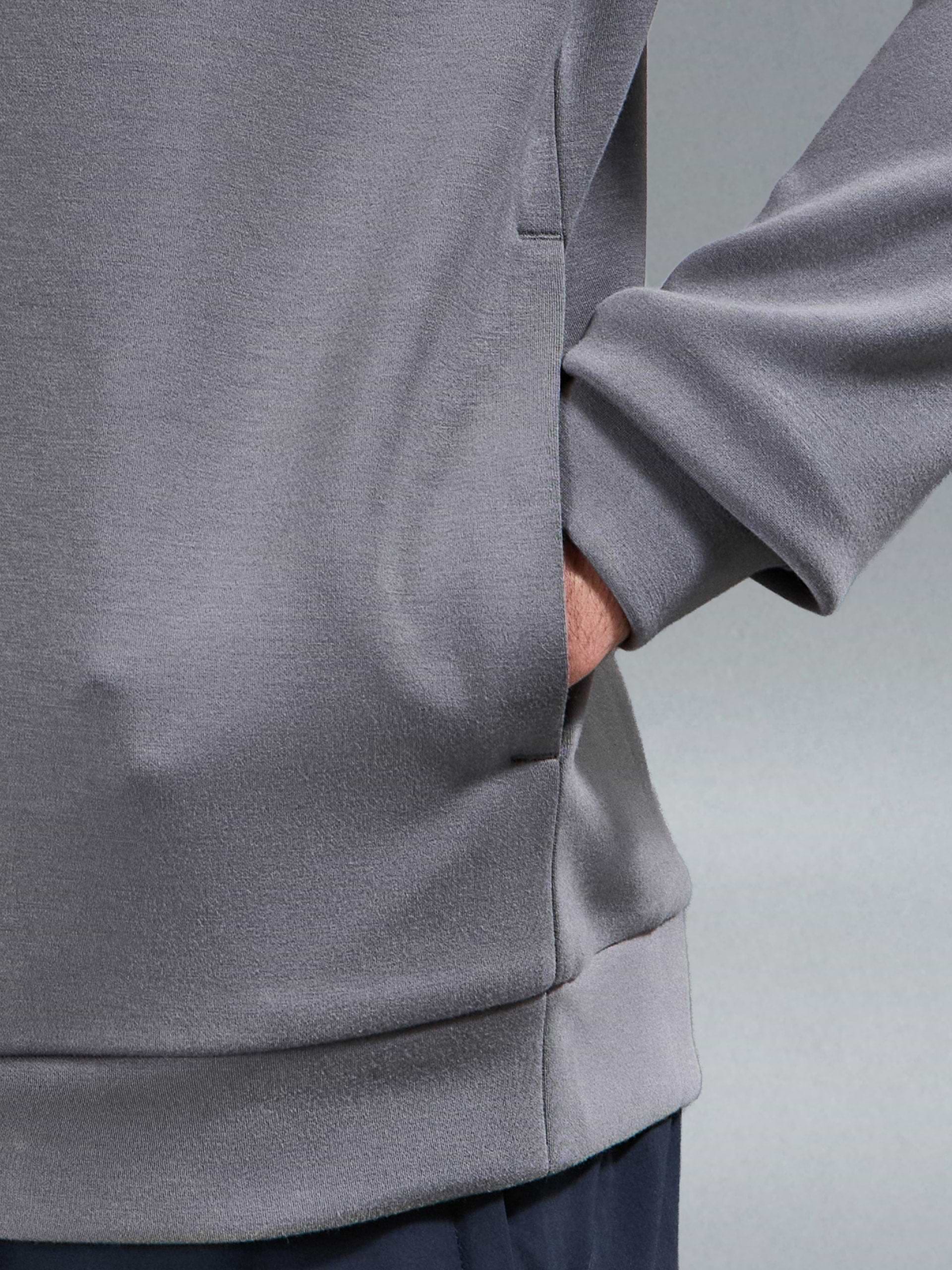 Soft Interlock Active Hoodie in Grey