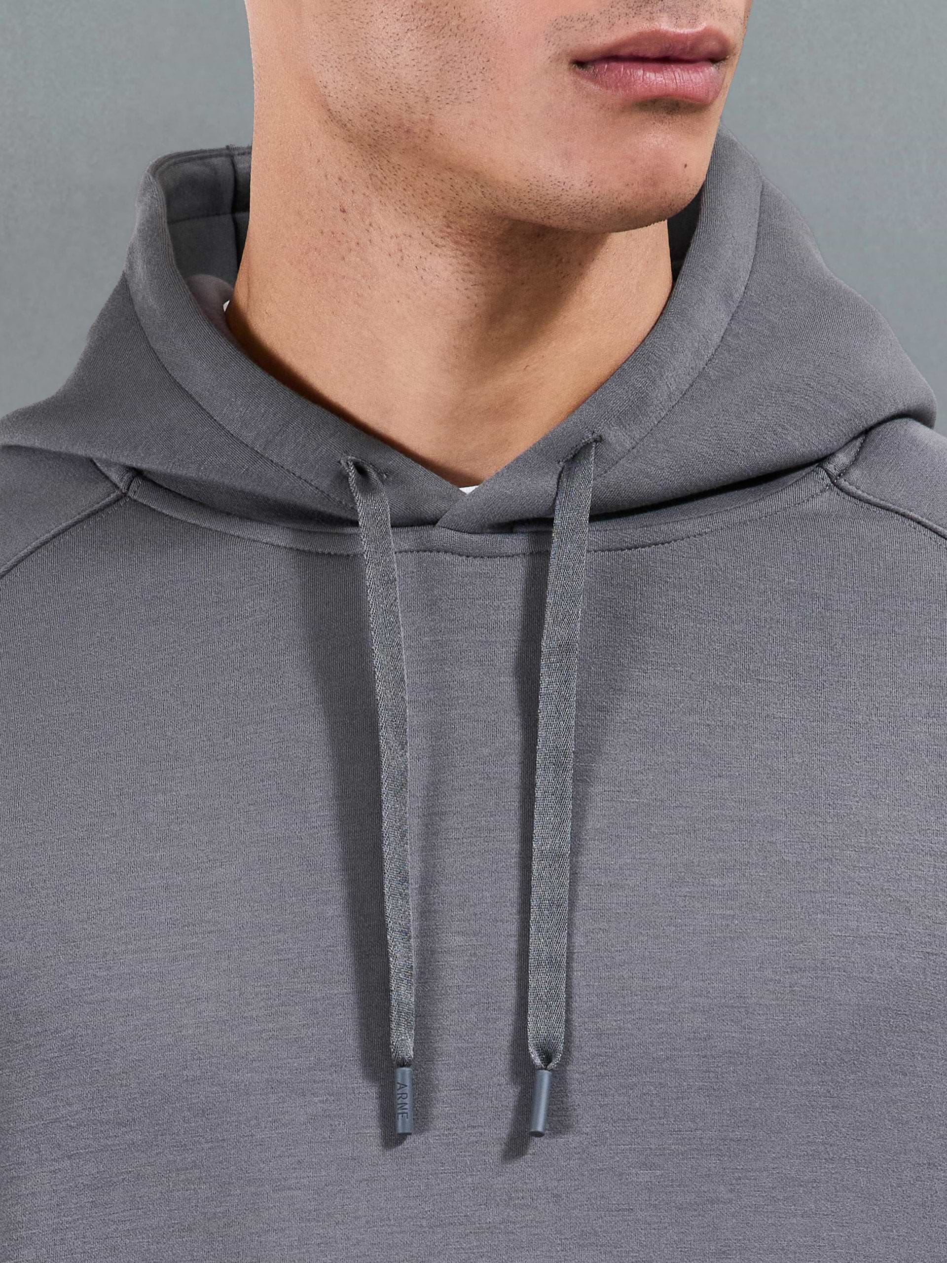 Soft Interlock Active Hoodie in Grey