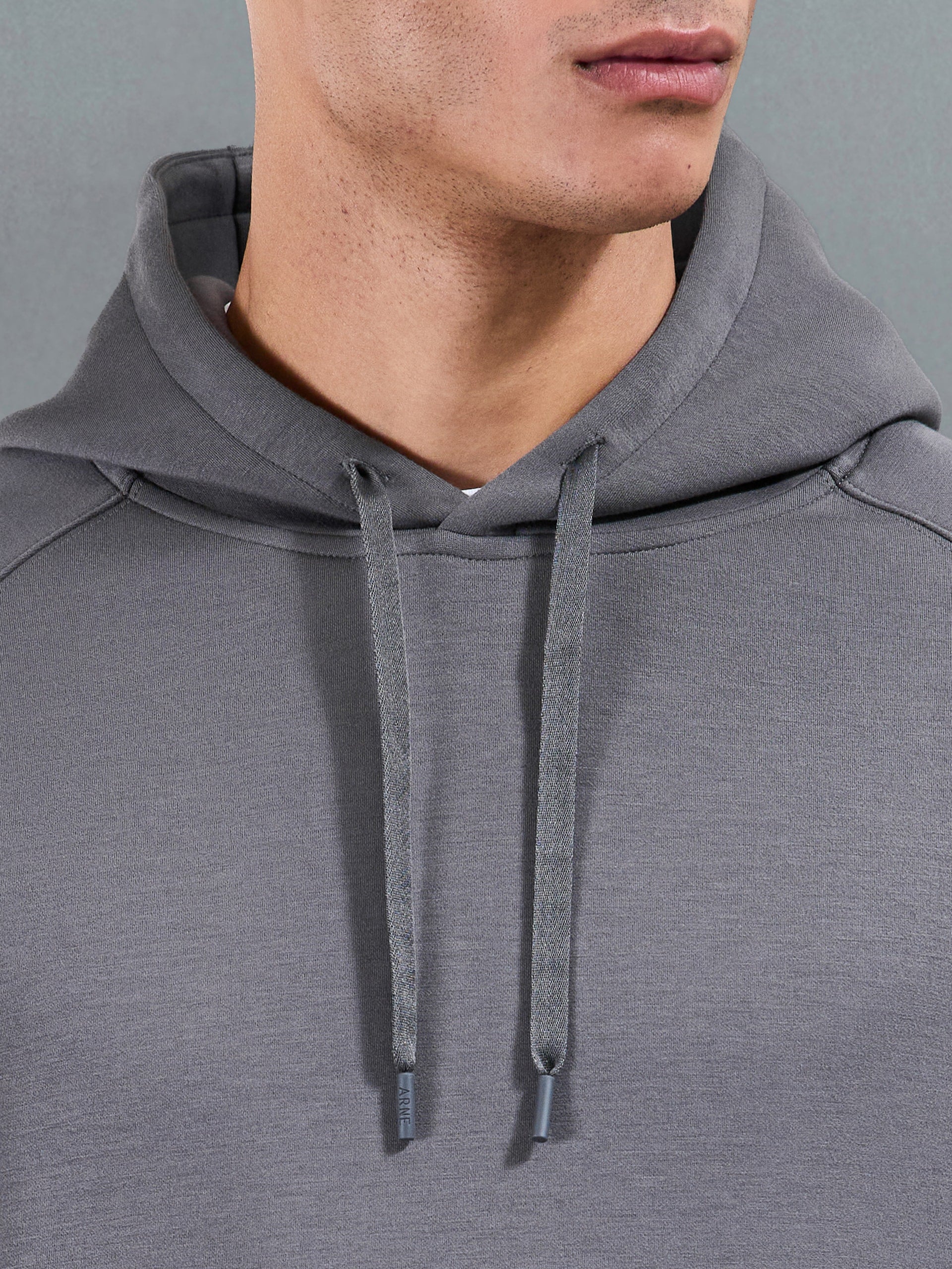 Soft Interlock Active Hoodie in Grey
