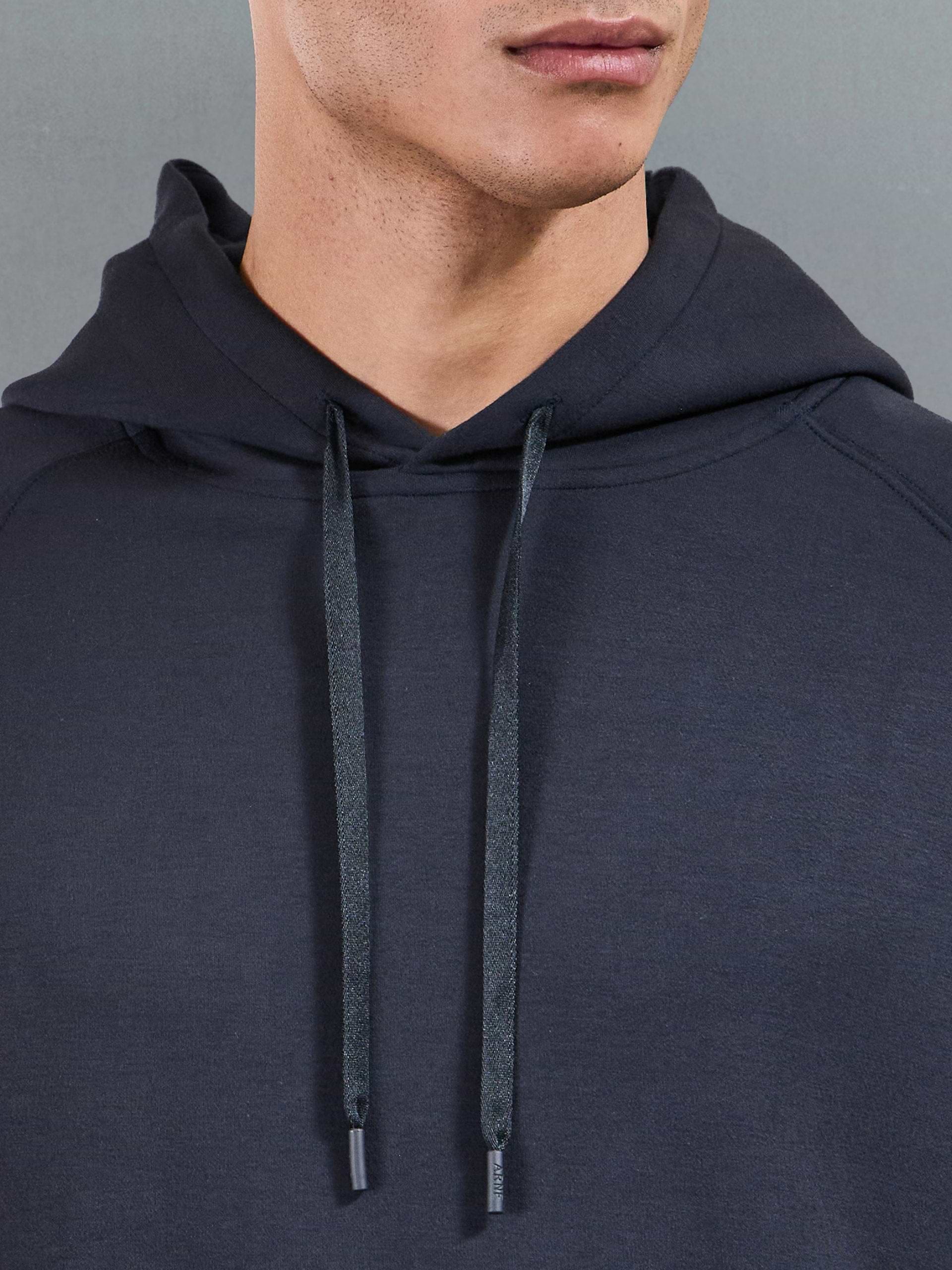 Soft Interlock Active Hoodie in Navy