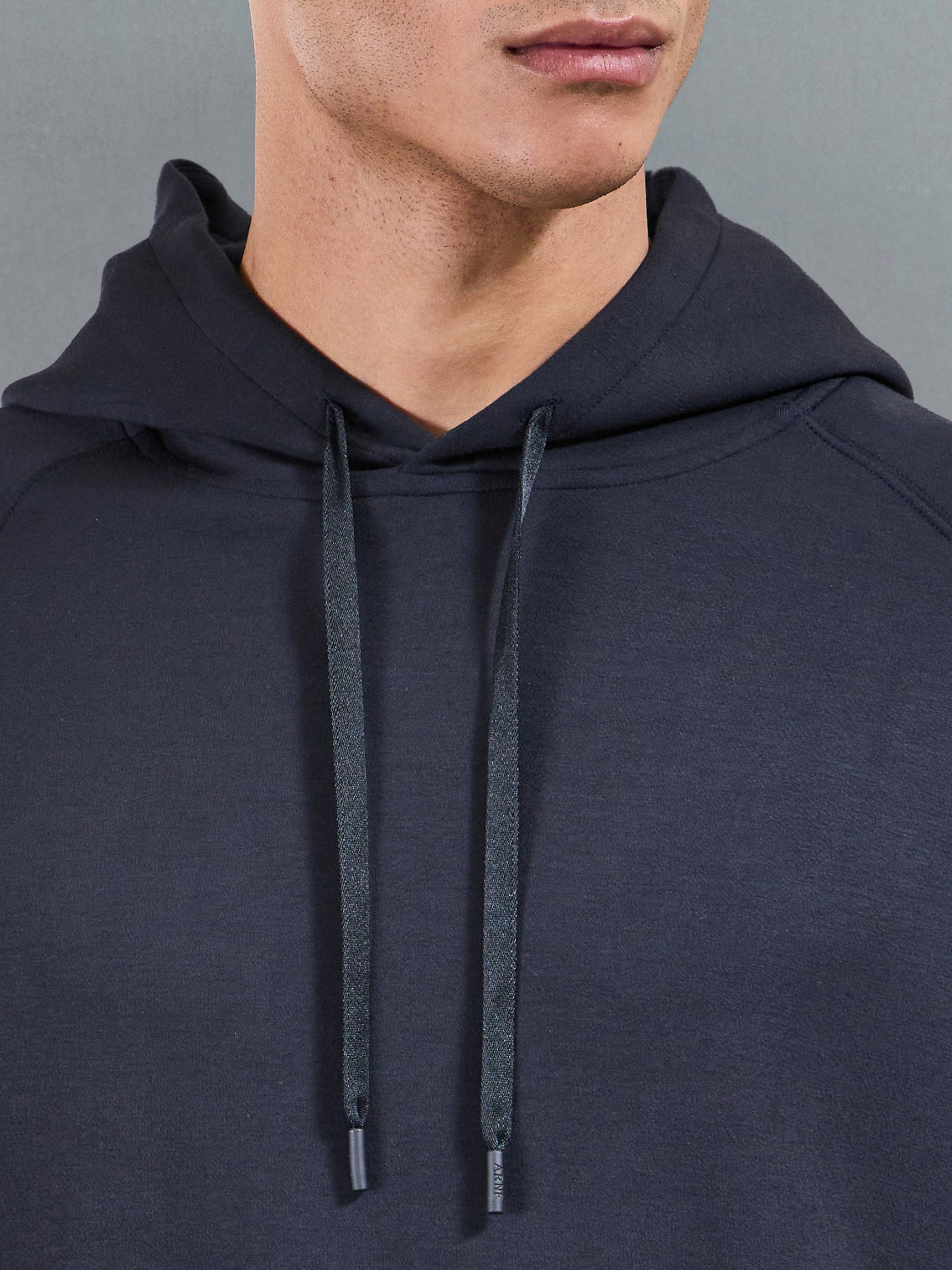 Soft Interlock Active Hoodie in Navy