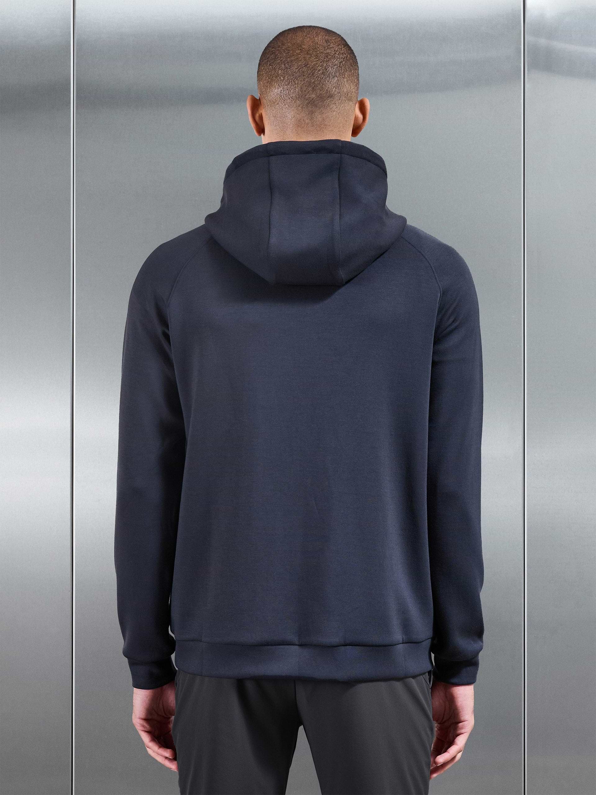 Soft Interlock Active Hoodie in Navy