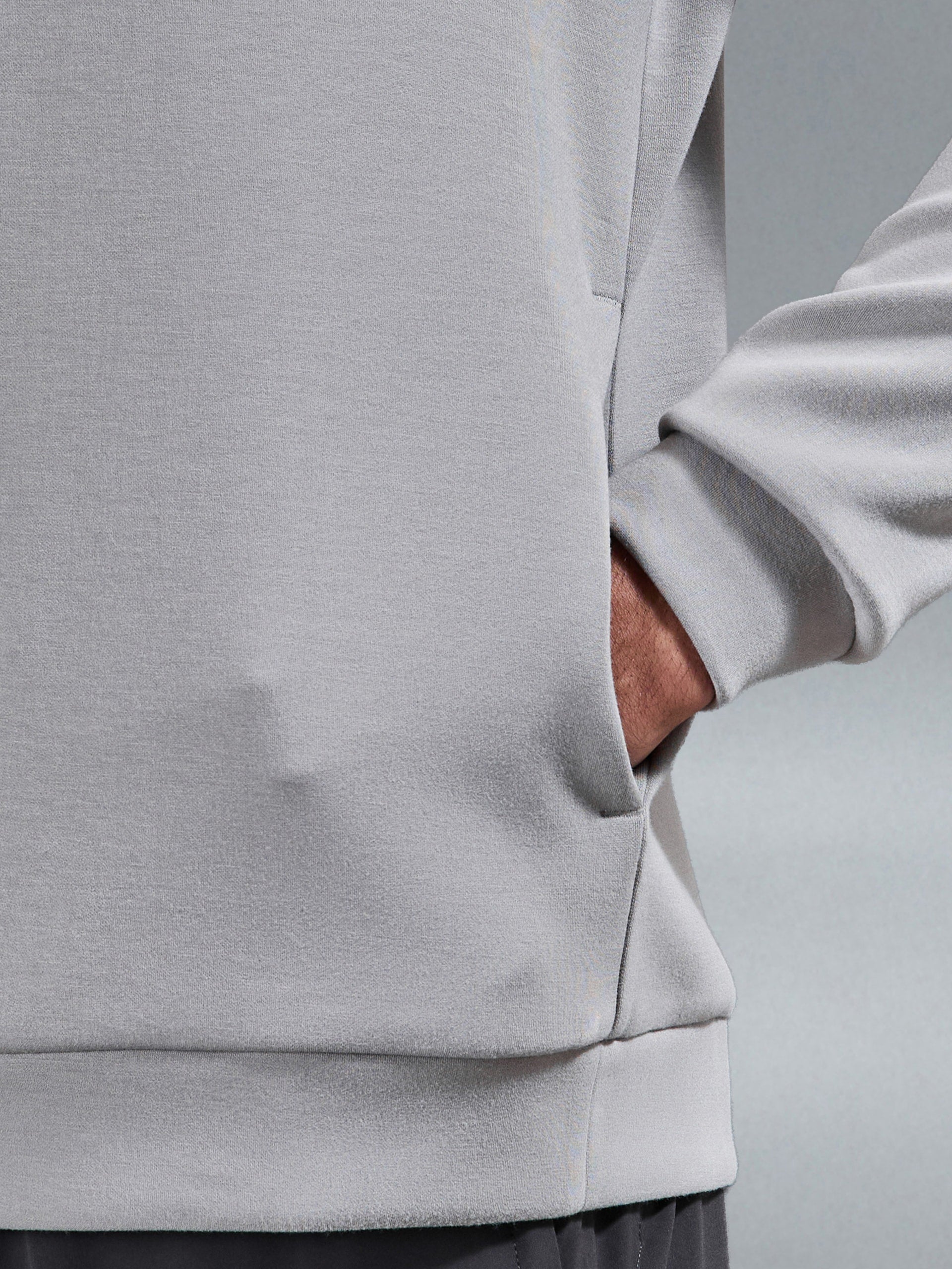 Soft Interlock Active Hoodie in Stone