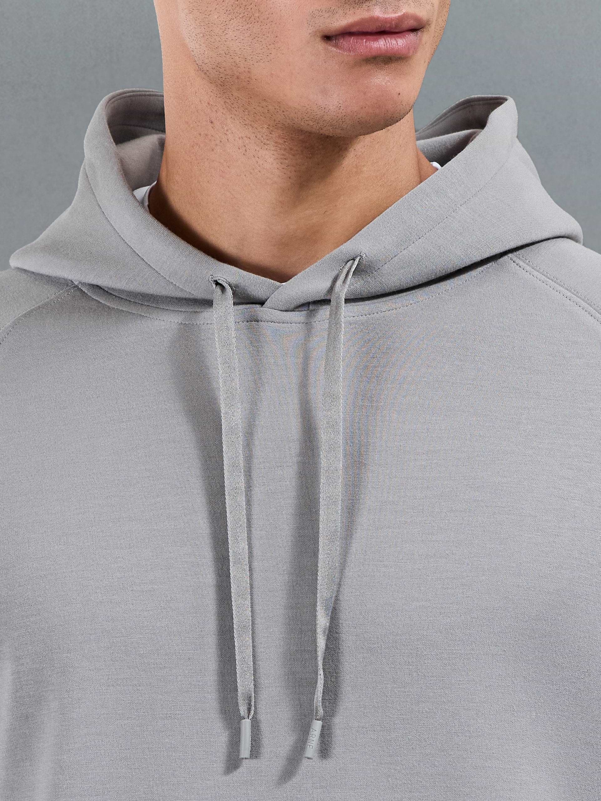Soft Interlock Active Hoodie in Stone