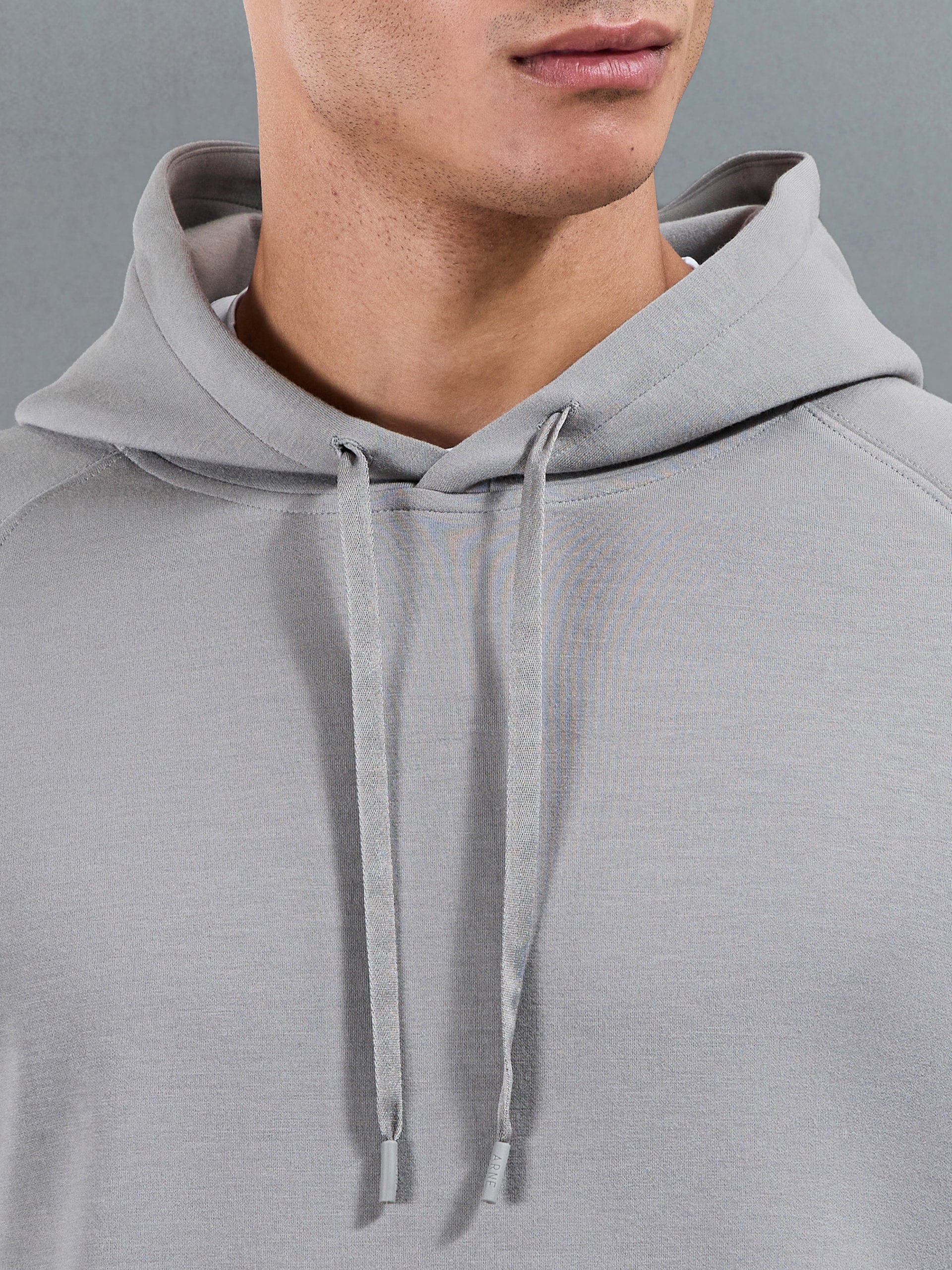 Soft Interlock Active Hoodie in Stone