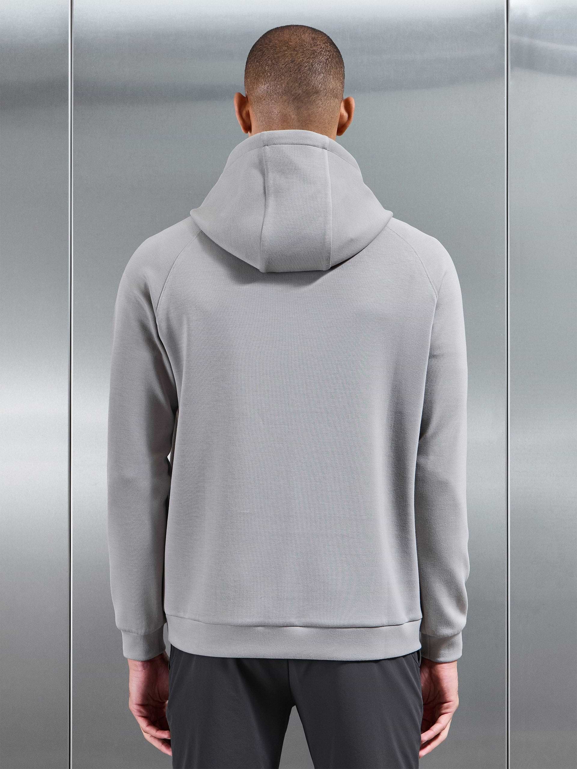 Soft Interlock Active Hoodie in Stone