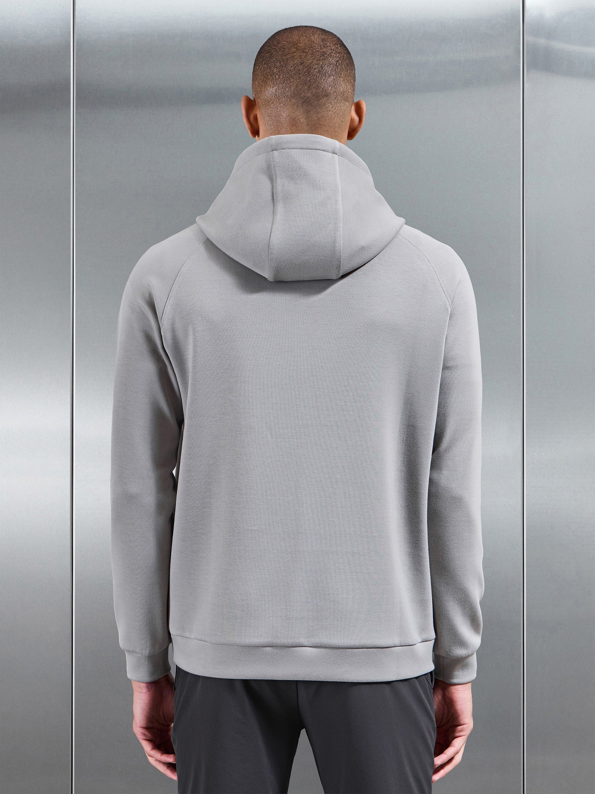 Soft Interlock Active Hoodie in Stone
