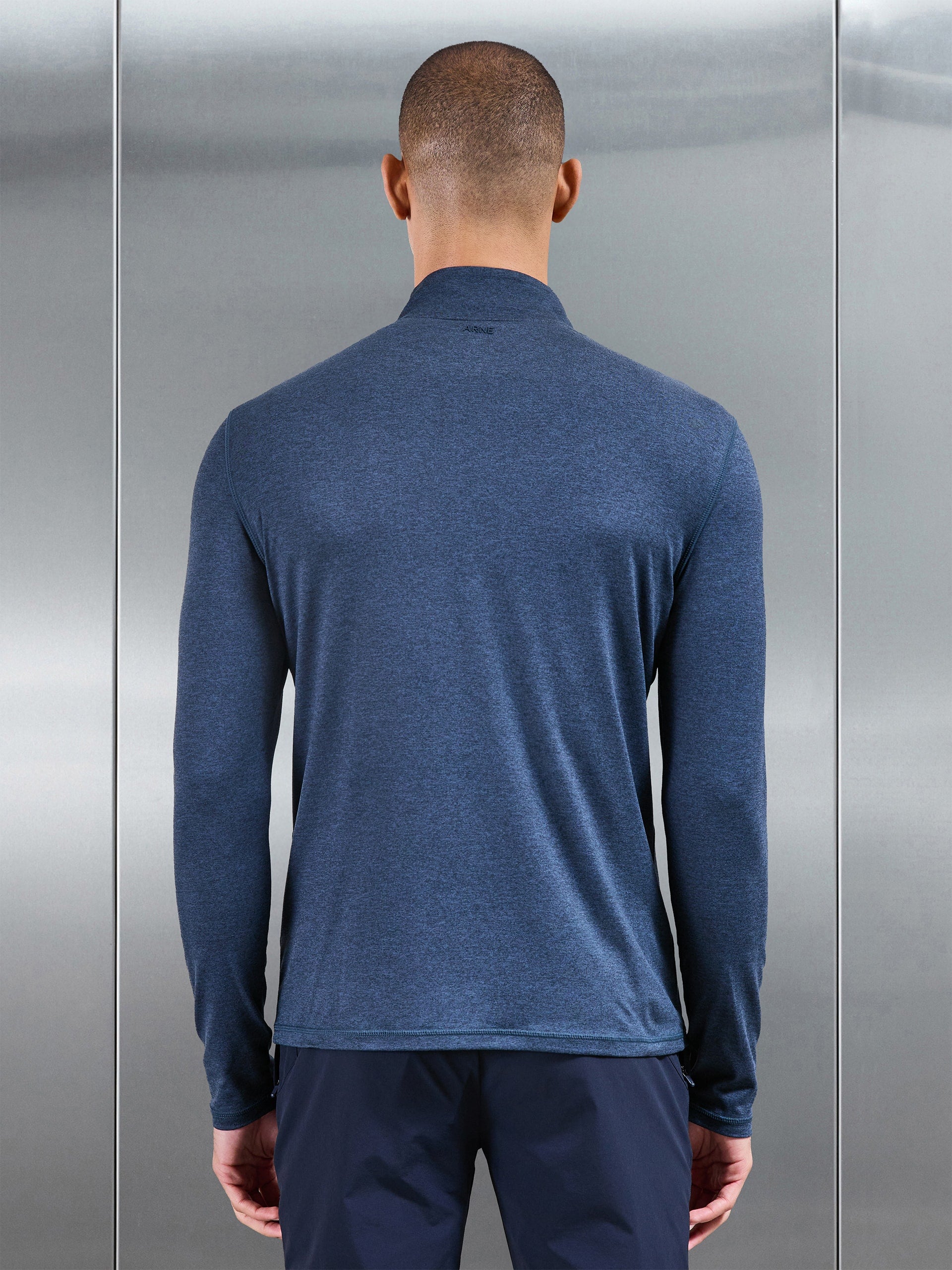 Soft Jersey Motion Half Zip in Navy