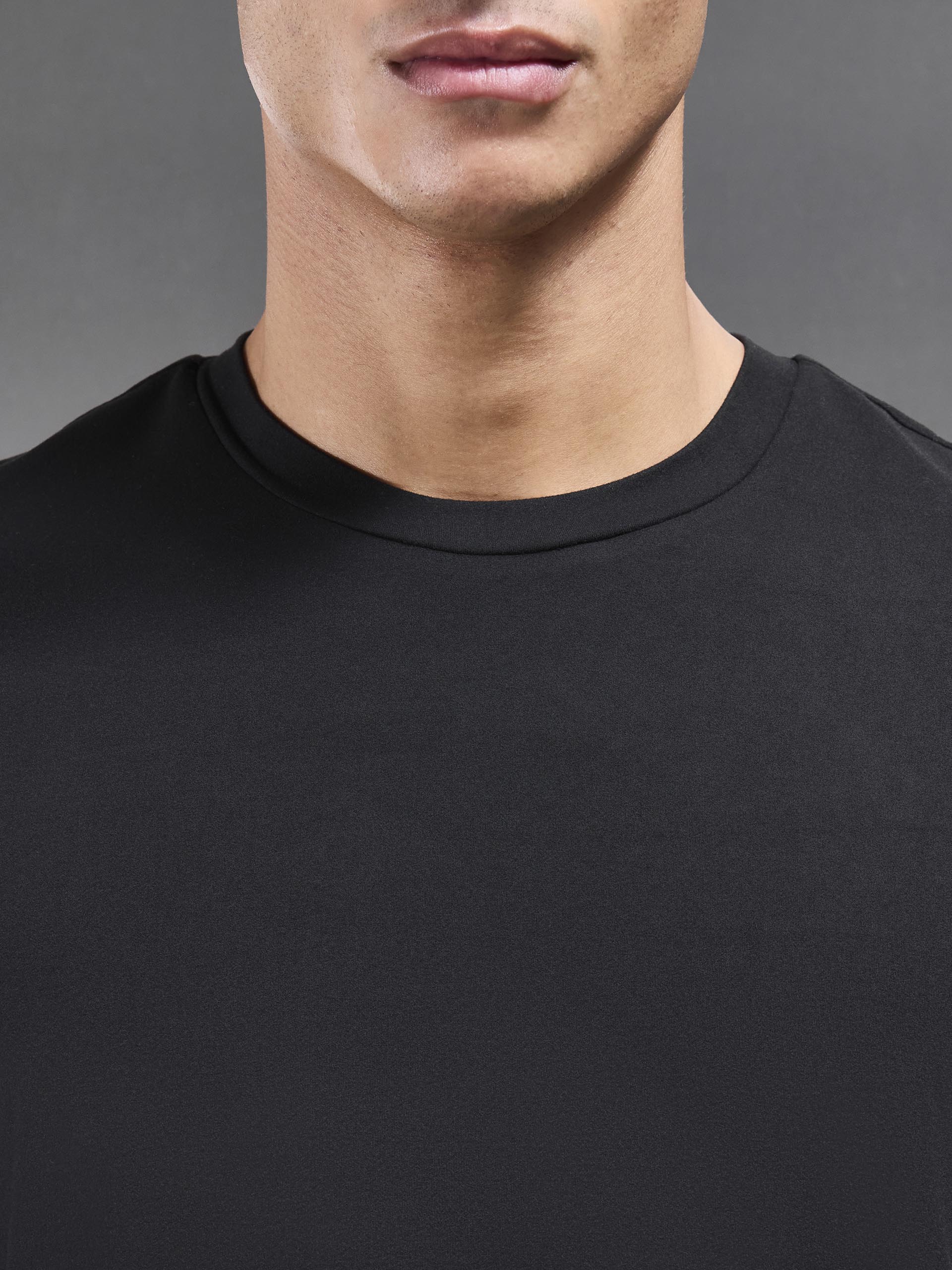 Soft Jersey Active T-Shirt in Black