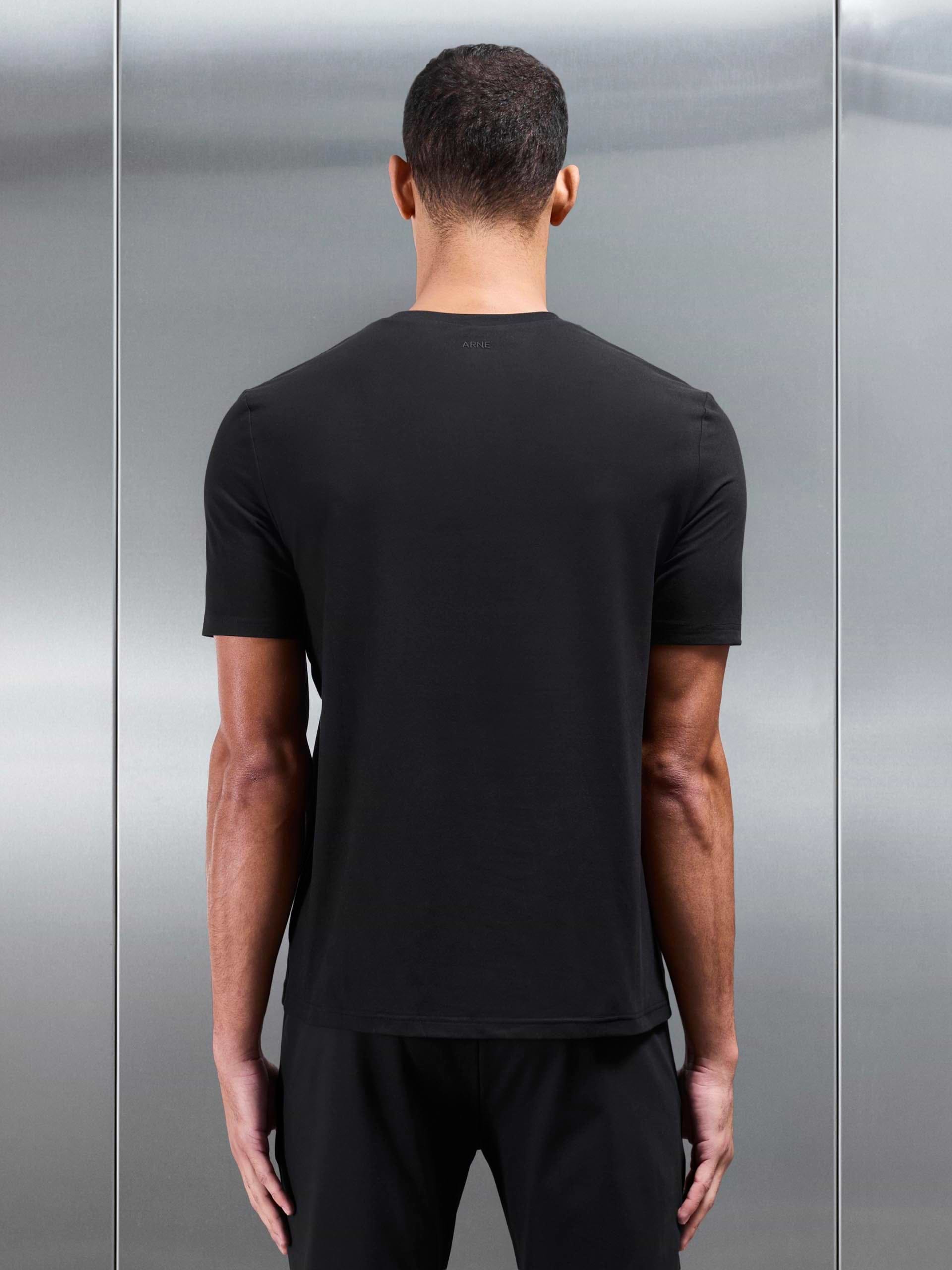 Soft Jersey Active T-Shirt in Black