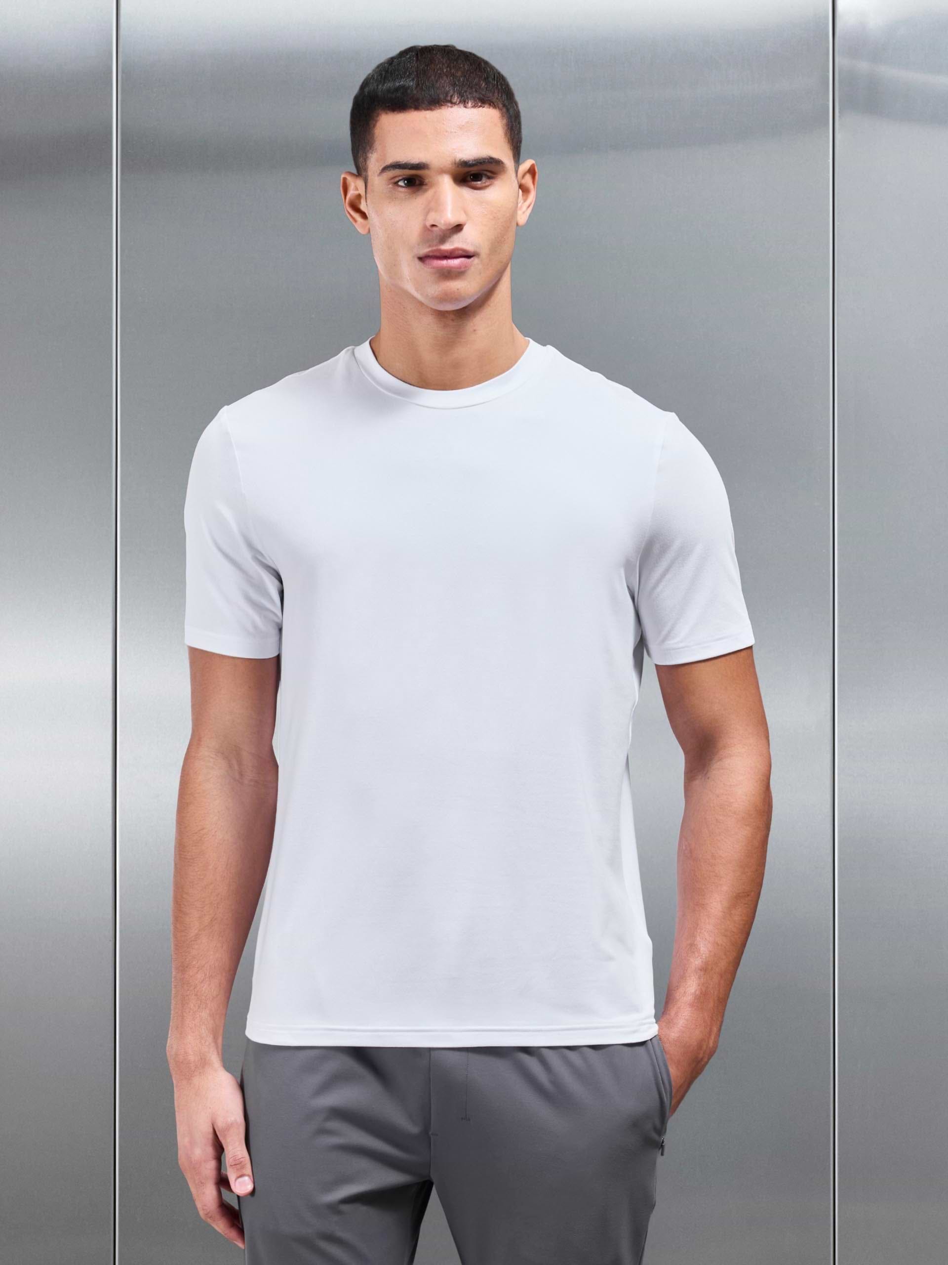 Soft Jersey Active T-Shirt in White