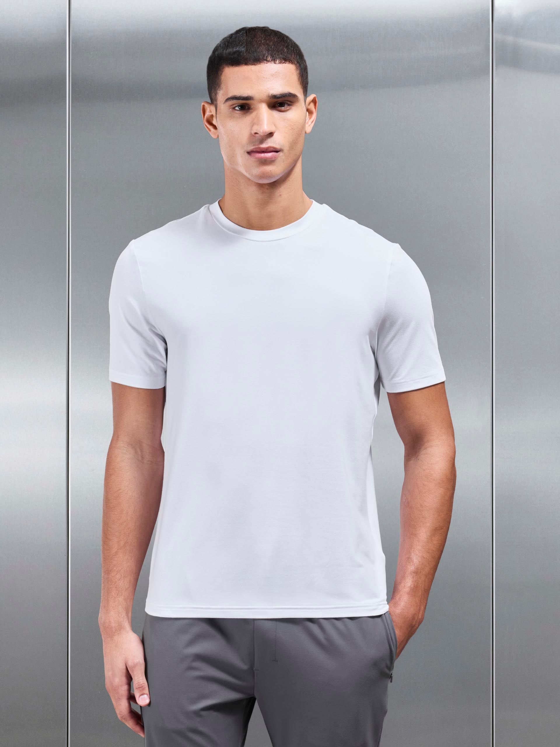 Soft Jersey Active T-Shirt in White