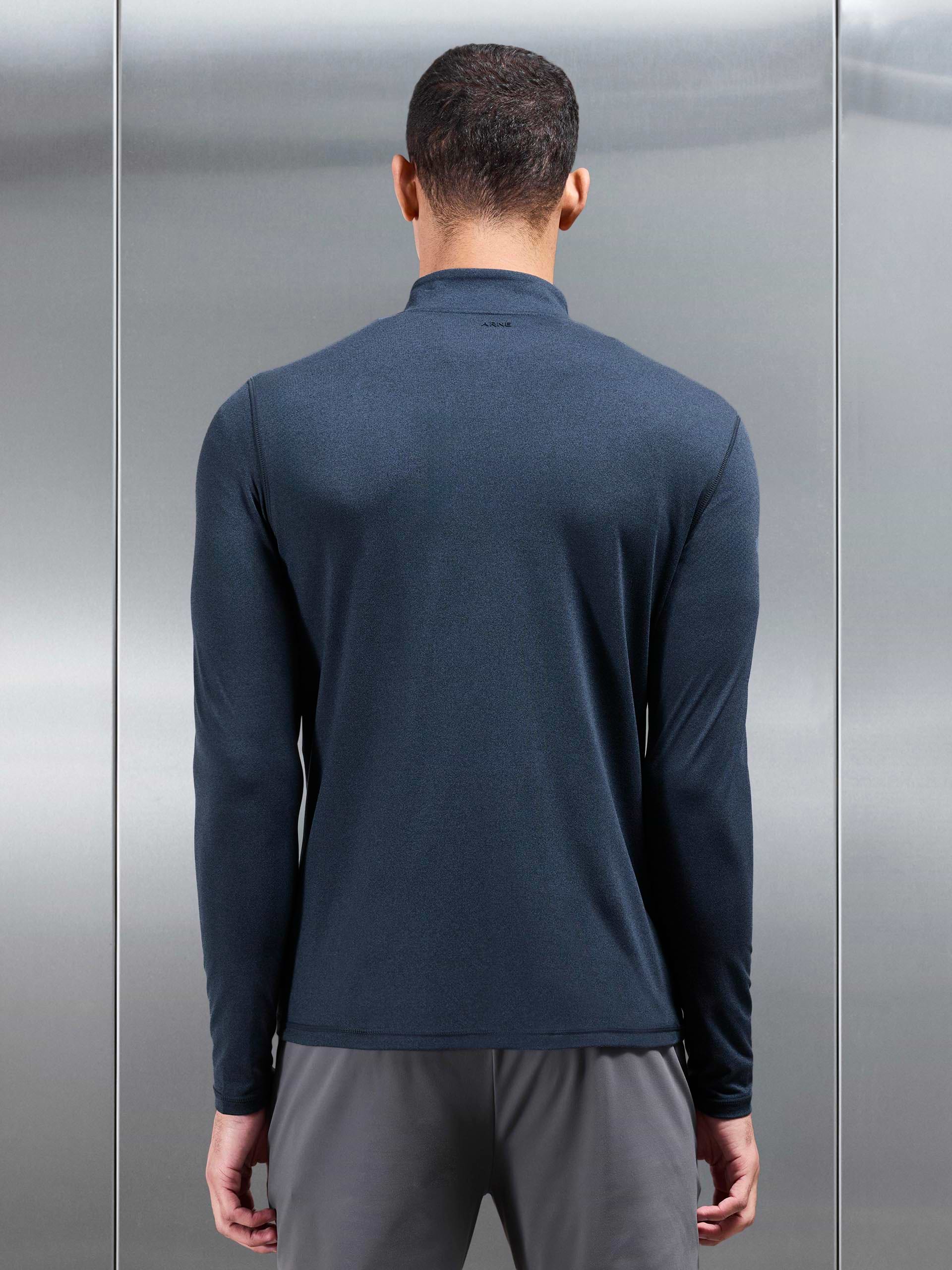 Soft Jersey Motion Half Zip in Navy