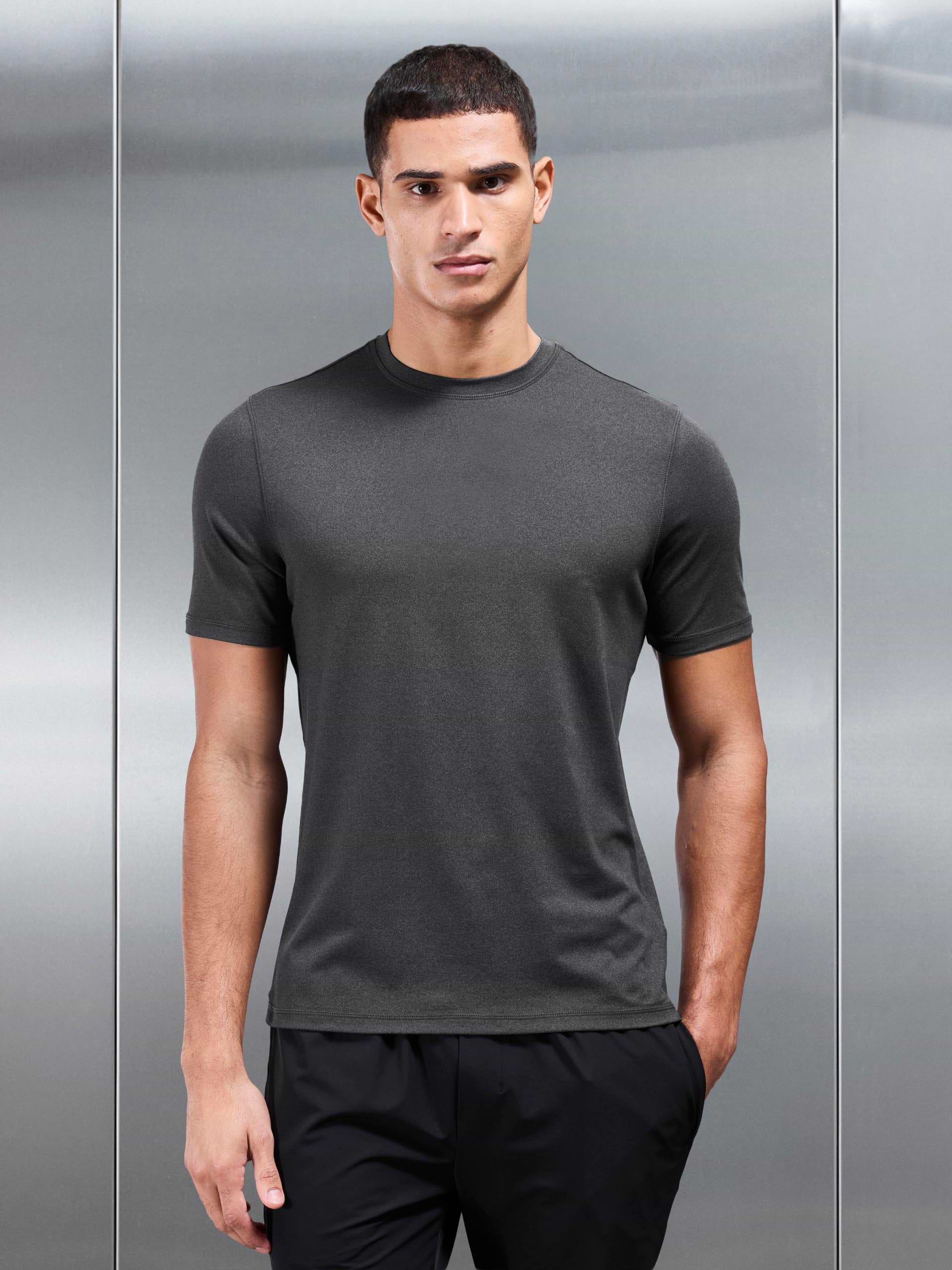 Soft Jersey Motion T-Shirt in Charcoal