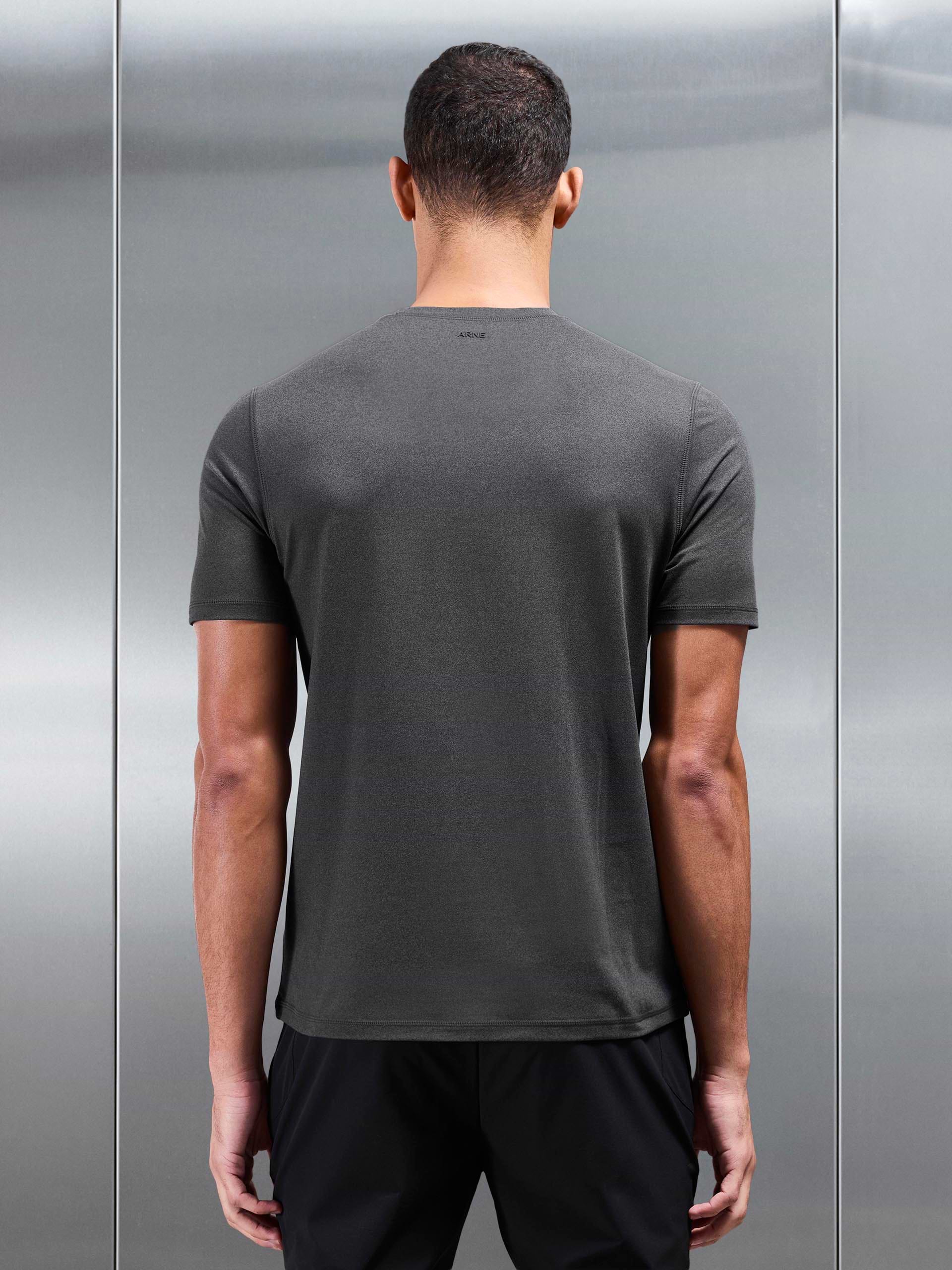 Soft Jersey Motion T-Shirt in Charcoal