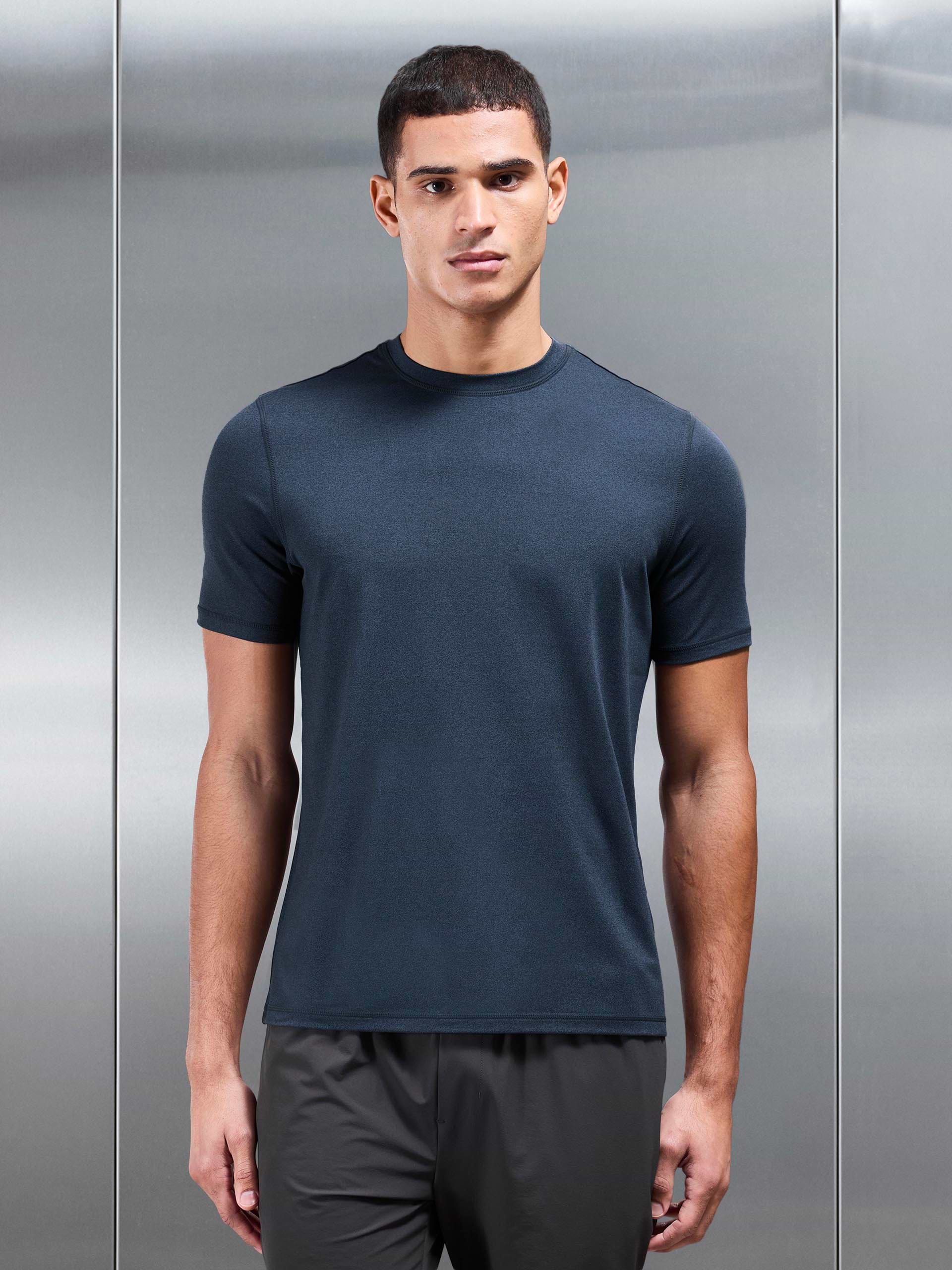 Soft Jersey Motion T-Shirt in Navy
