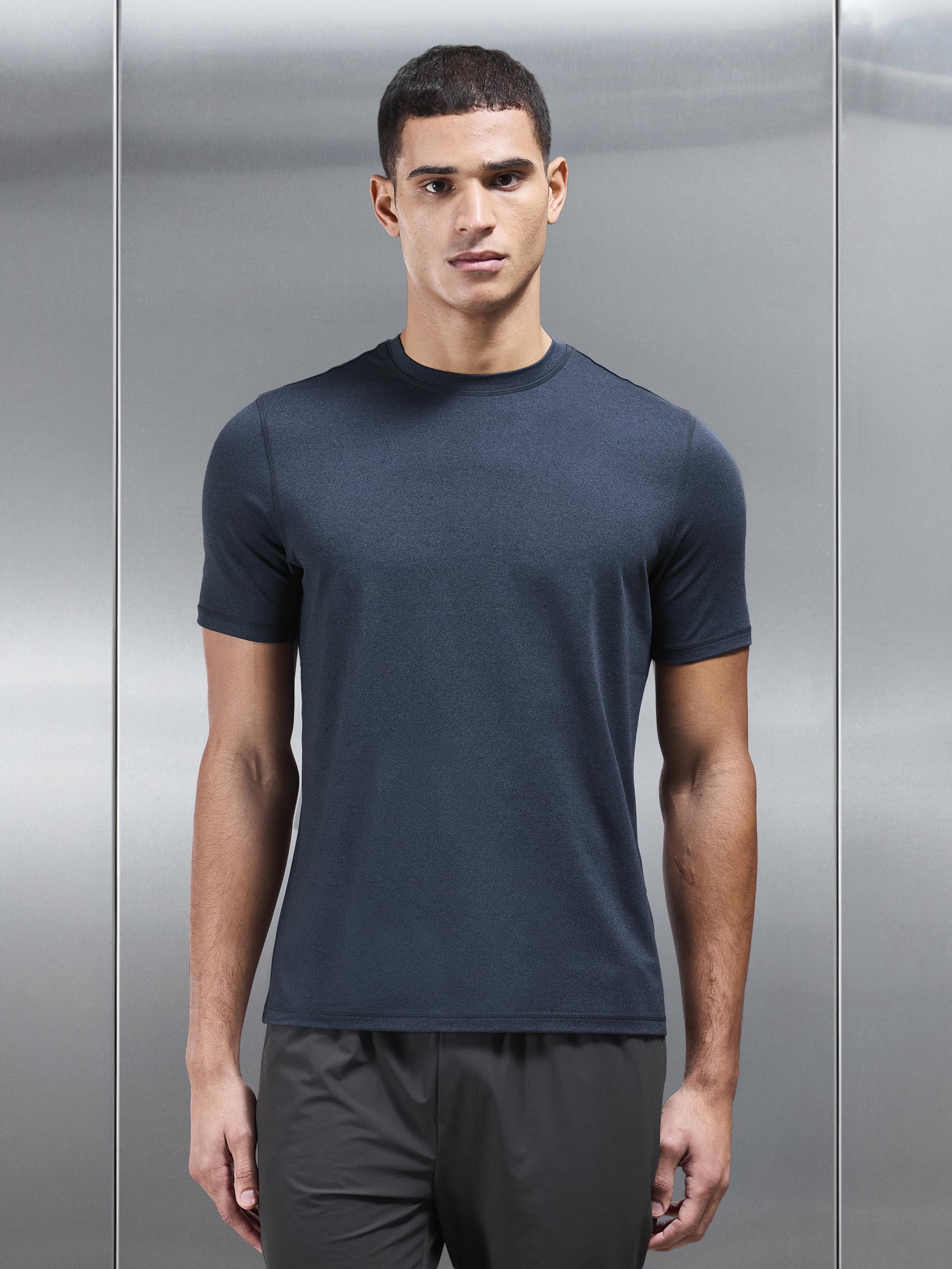 Soft Jersey Motion T-Shirt in Navy