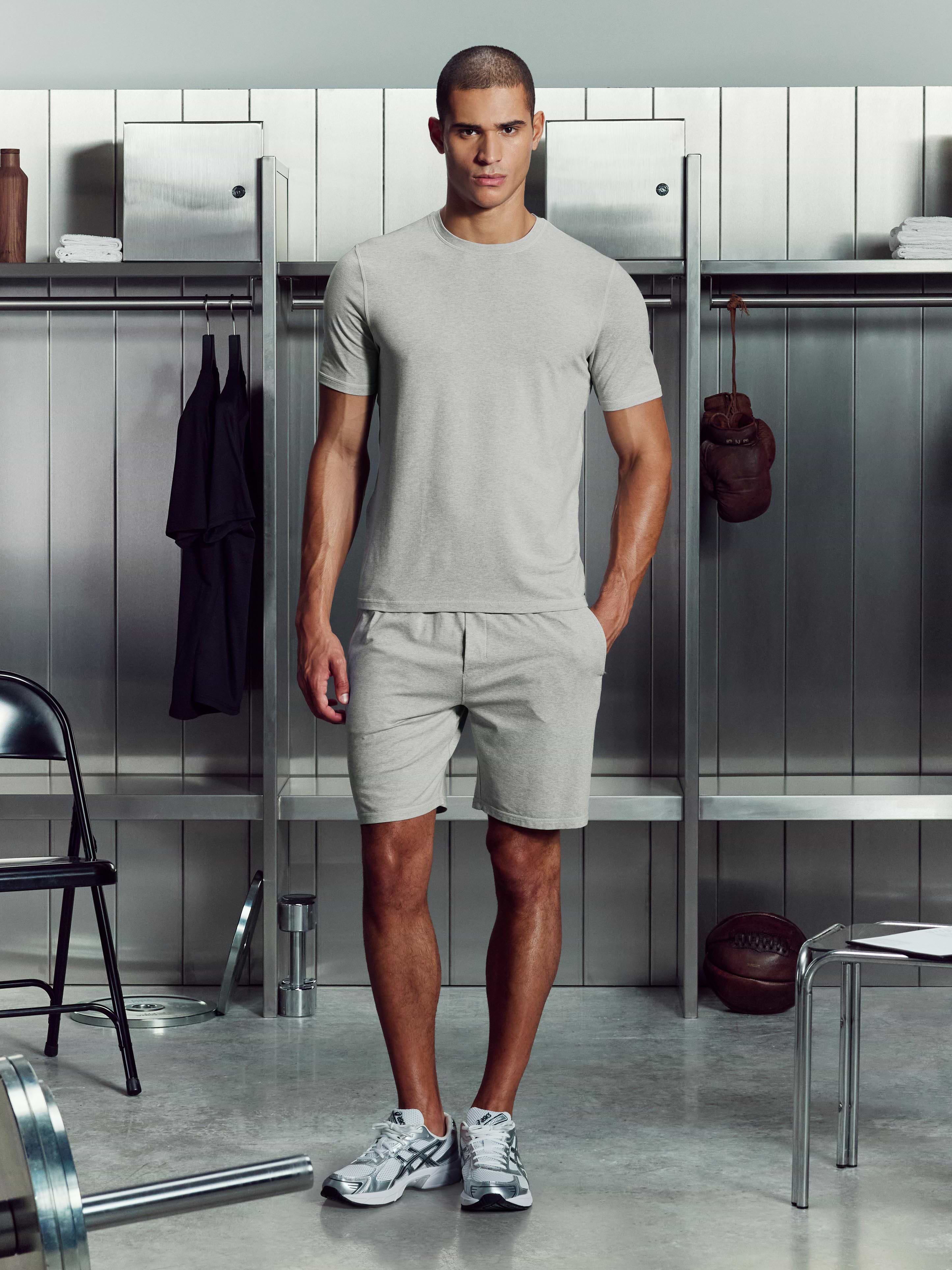 Soft Jersey Motion T-Shirt in Marl Grey