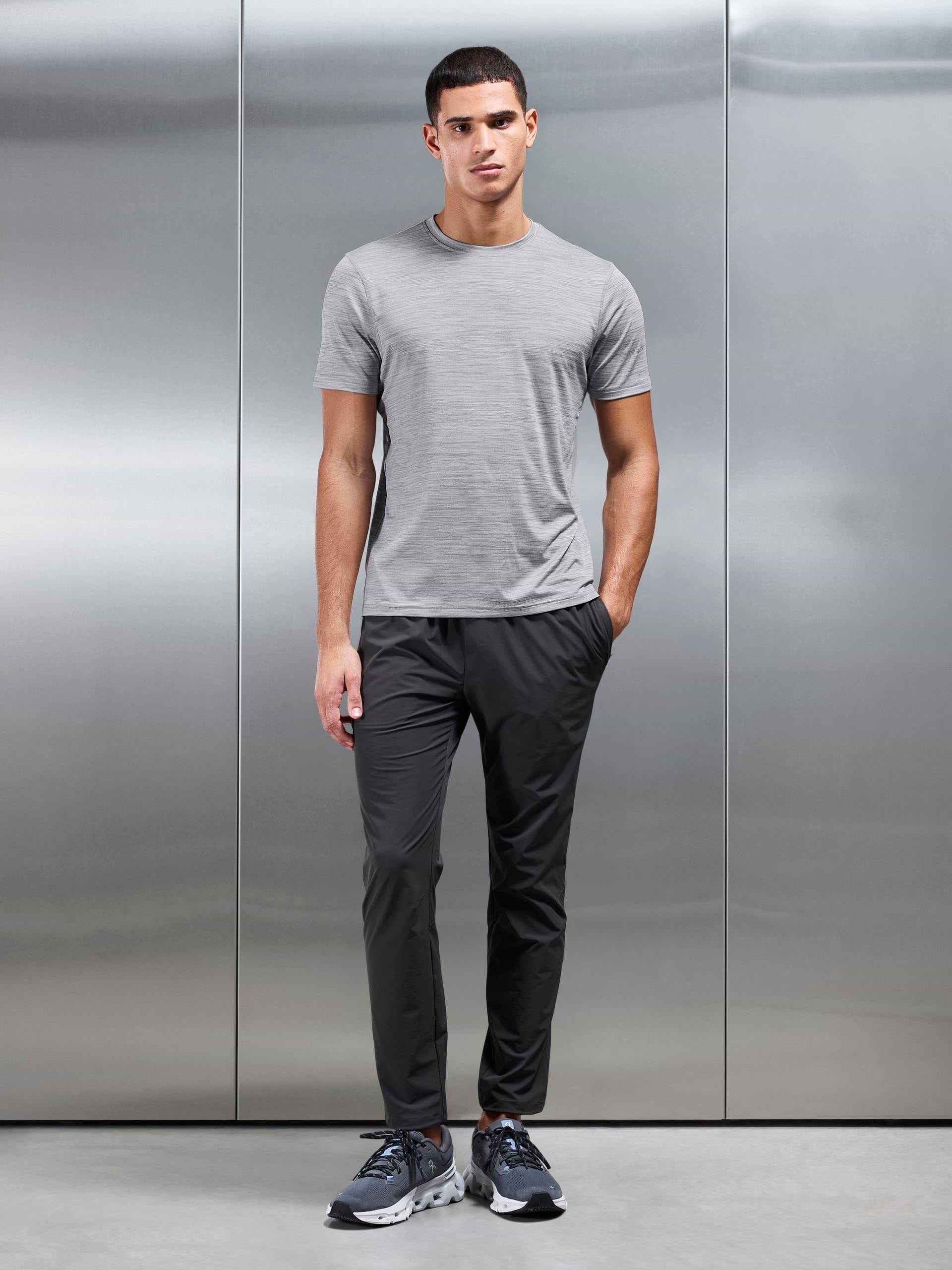 Space Dye Performance T-Shirt in Grey