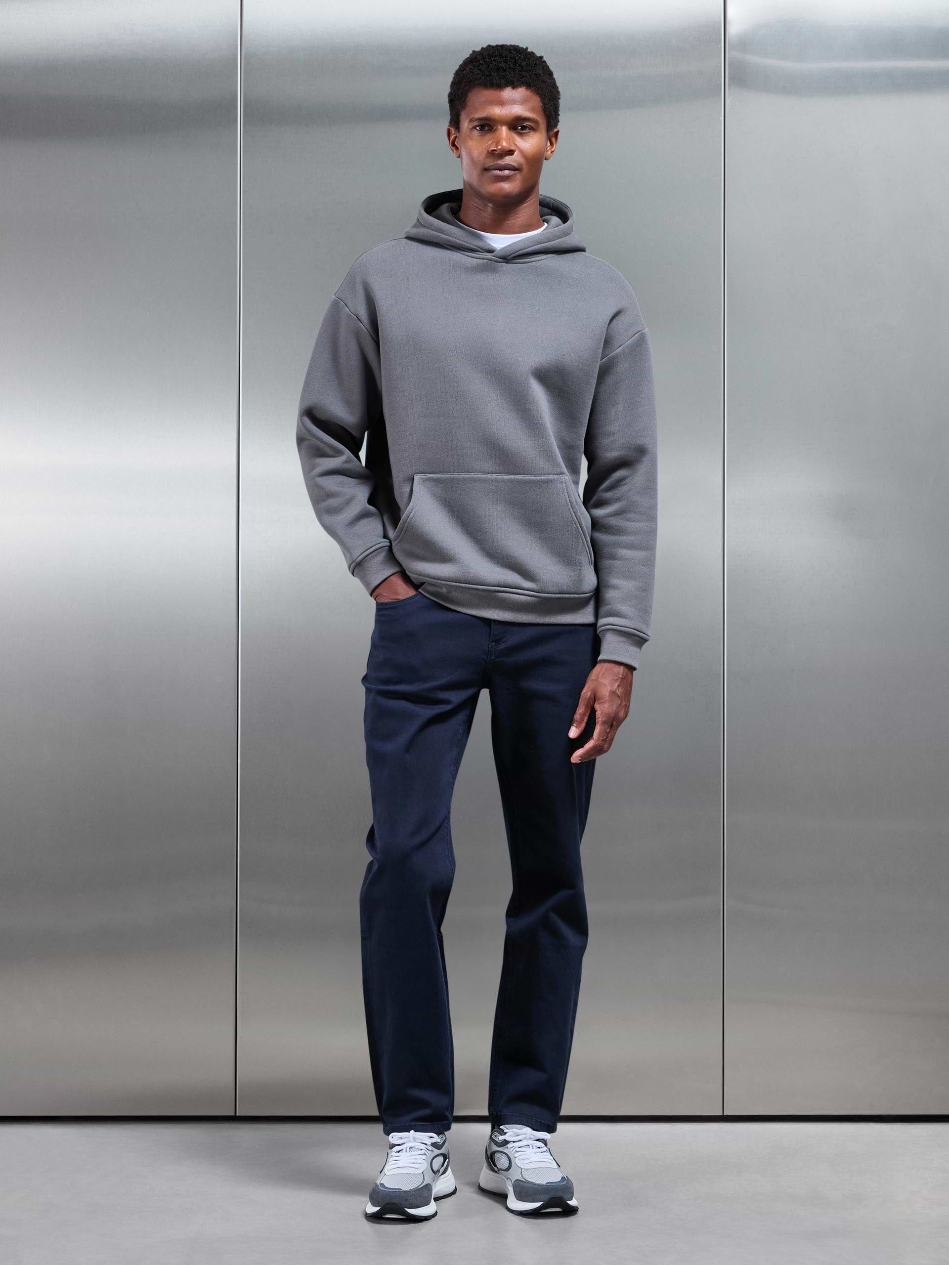 Straight Leg Denim Jeans in Navy