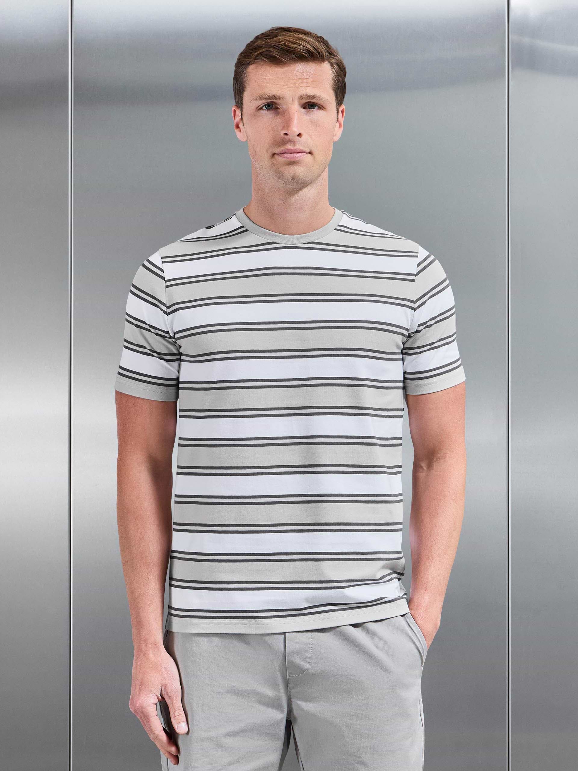 Stripe T-Shirt in Stone