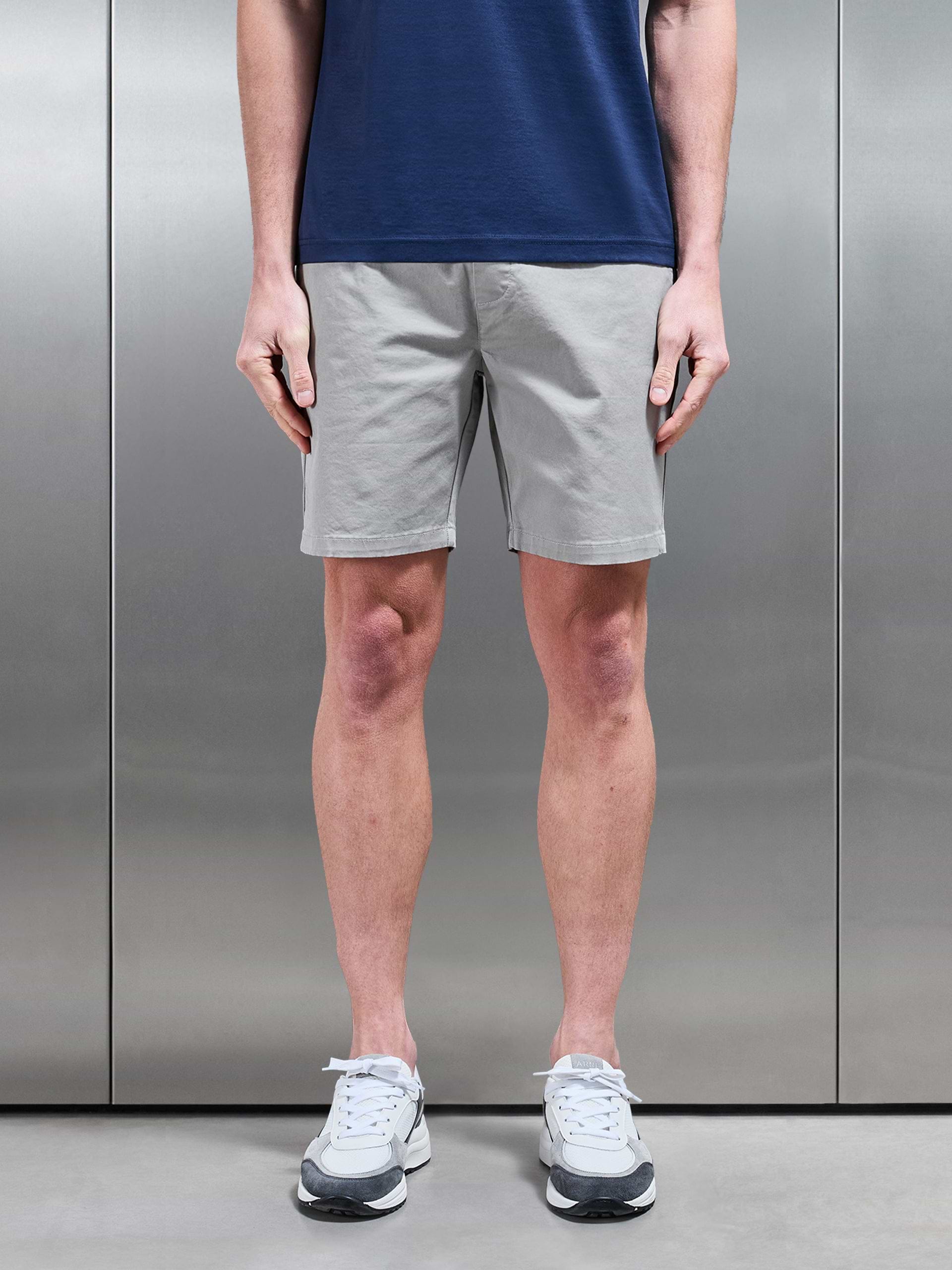 Drawstring Chino Short in Stone