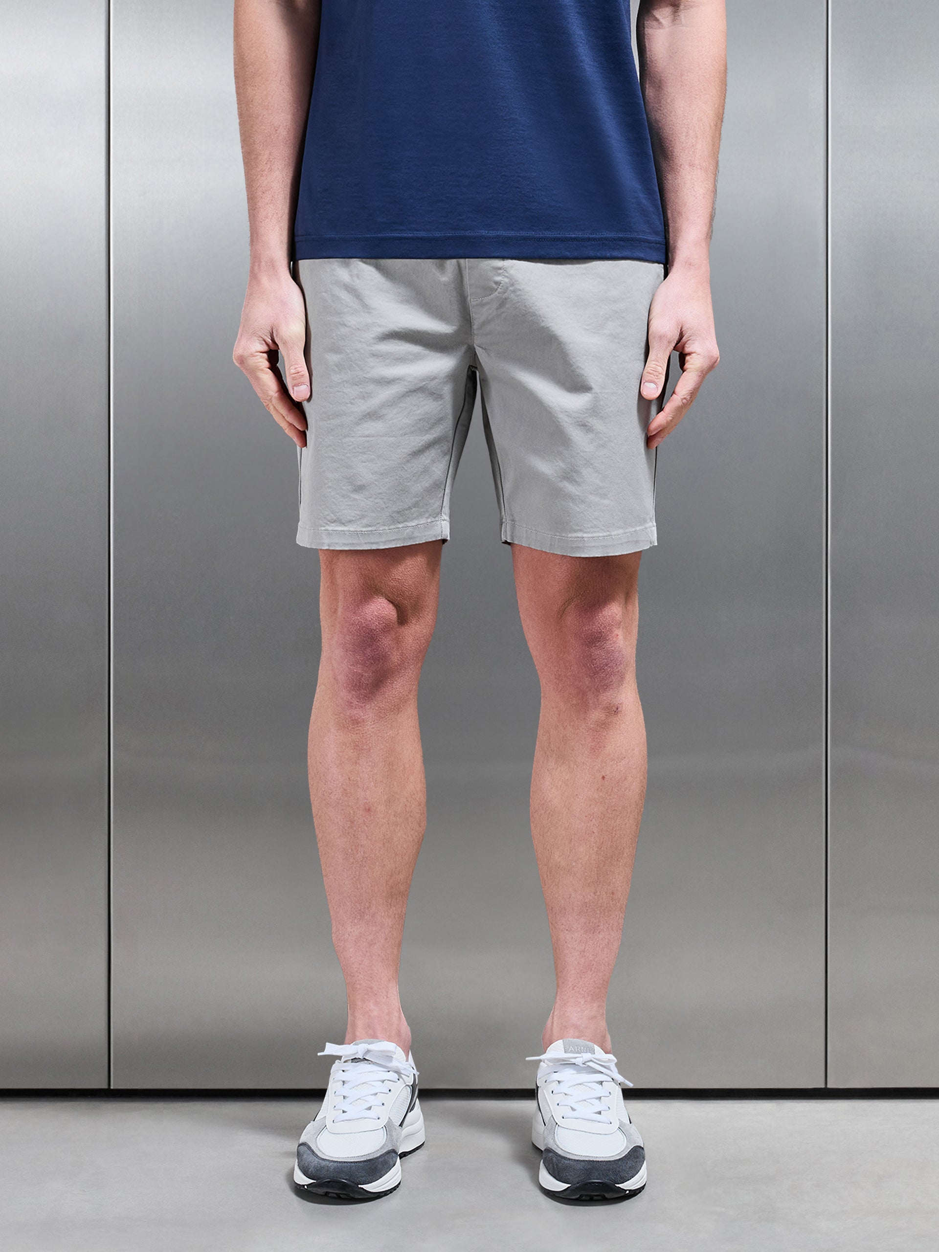 Drawstring Chino Short in Stone